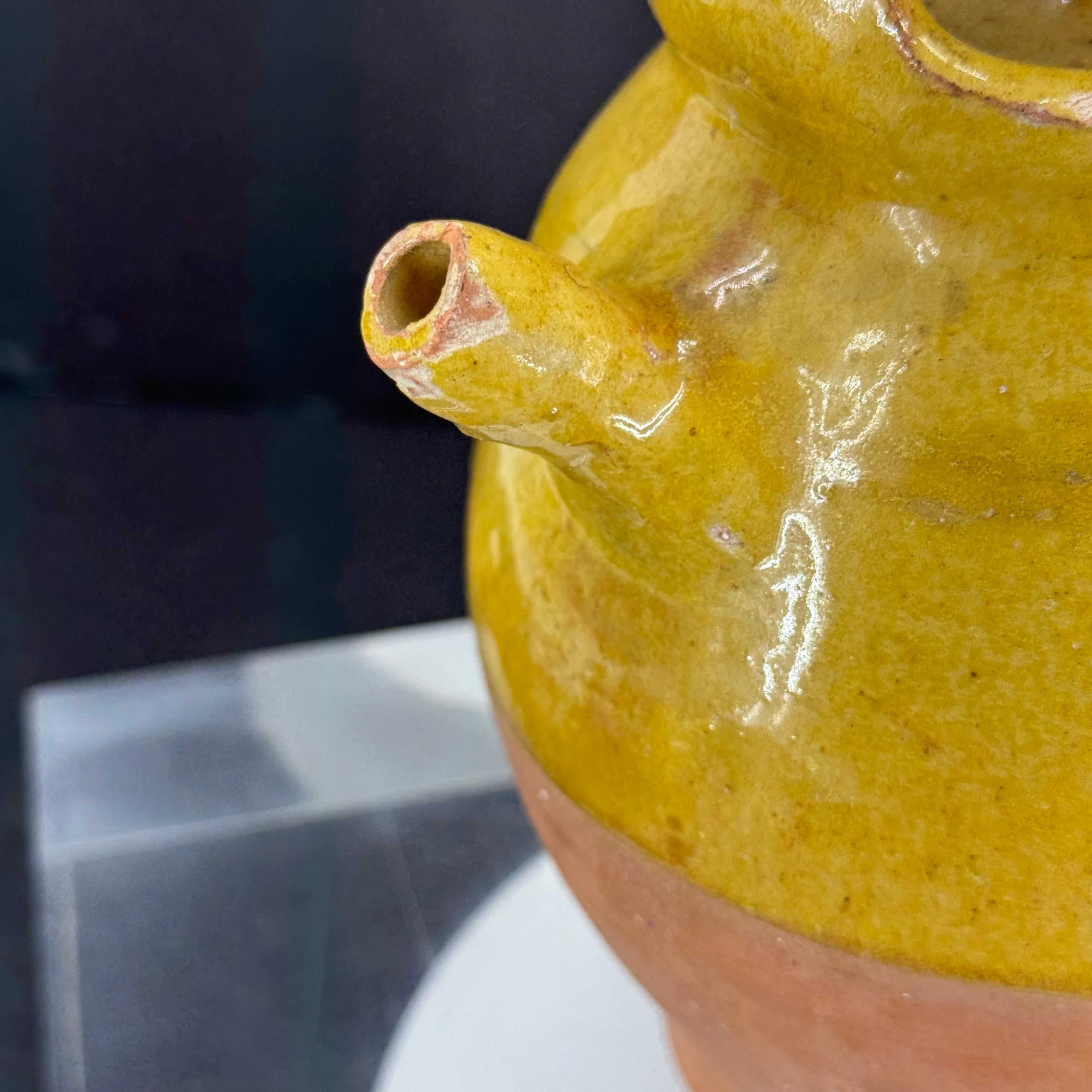 French Ceramic Water Cruche Jug with Handle and Lid 5