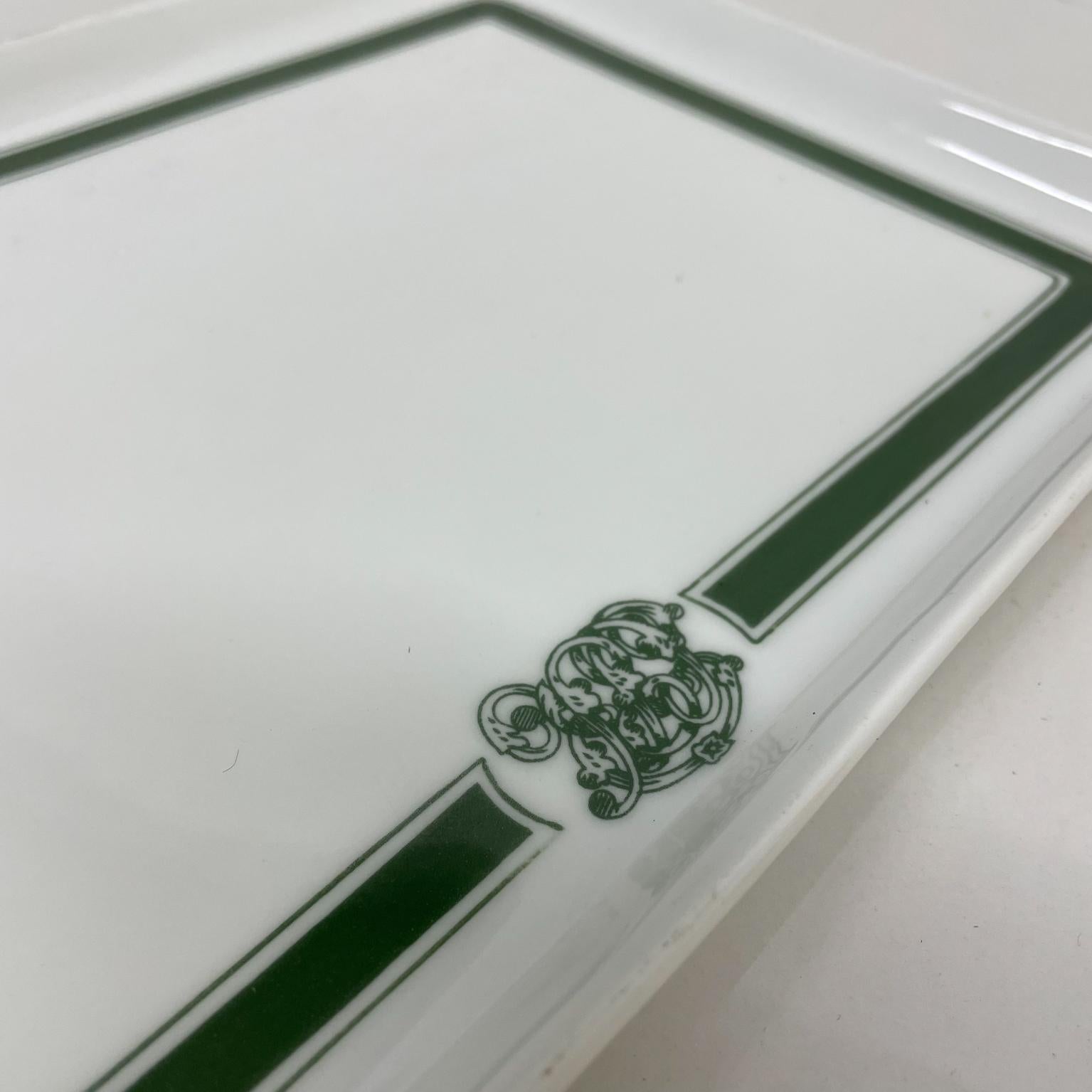 Mid-Century Modern French Ceramic White Serving Tray Modern Classic William Guerin Limoges France