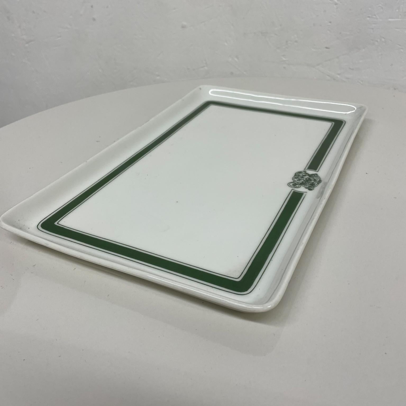 French Ceramic White Serving Tray Modern Classic William Guerin Limoges France In Good Condition In Chula Vista, CA