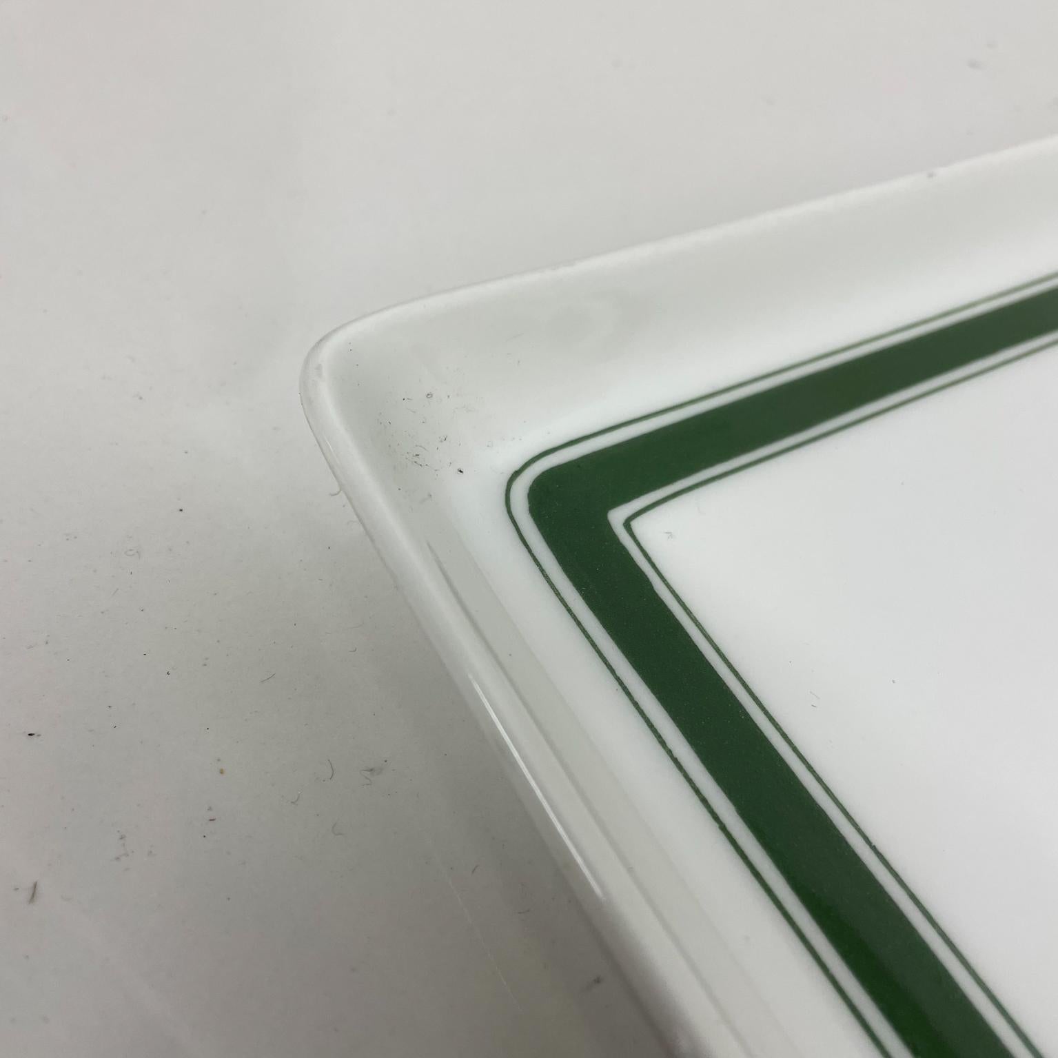 French Ceramic White Serving Tray Modern Classic William Guerin Limoges France 1