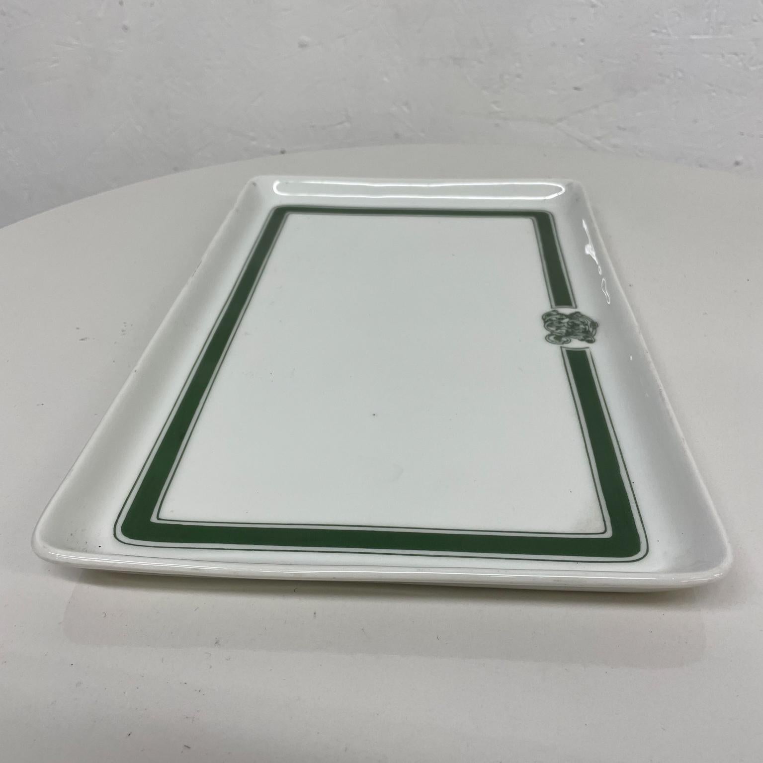 French Ceramic White Serving Tray Modern Classic William Guerin Limoges France 2