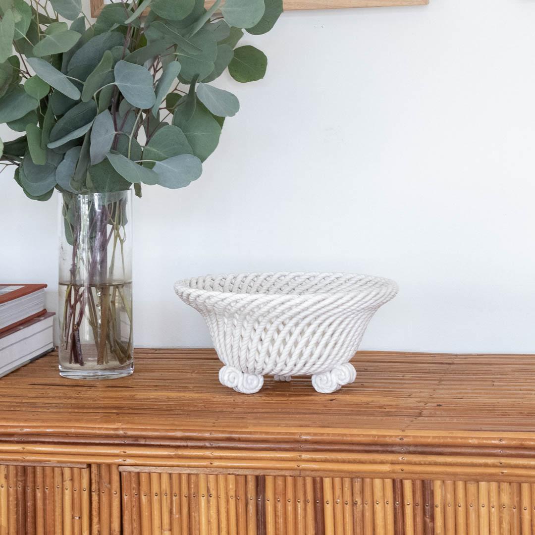 French Ceramic Woven Bowl In Good Condition In Los Angeles, CA