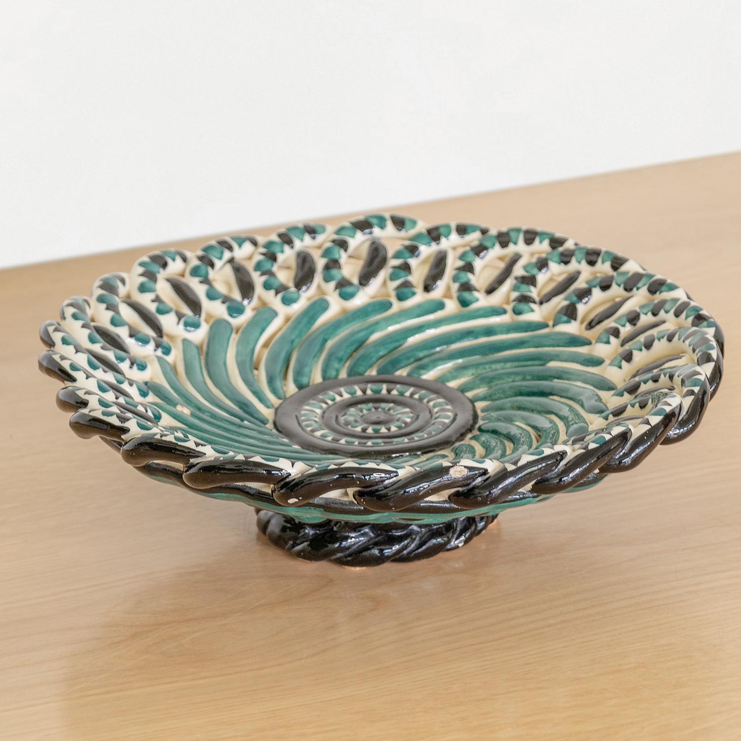 French Ceramic Woven Bowl  For Sale 2
