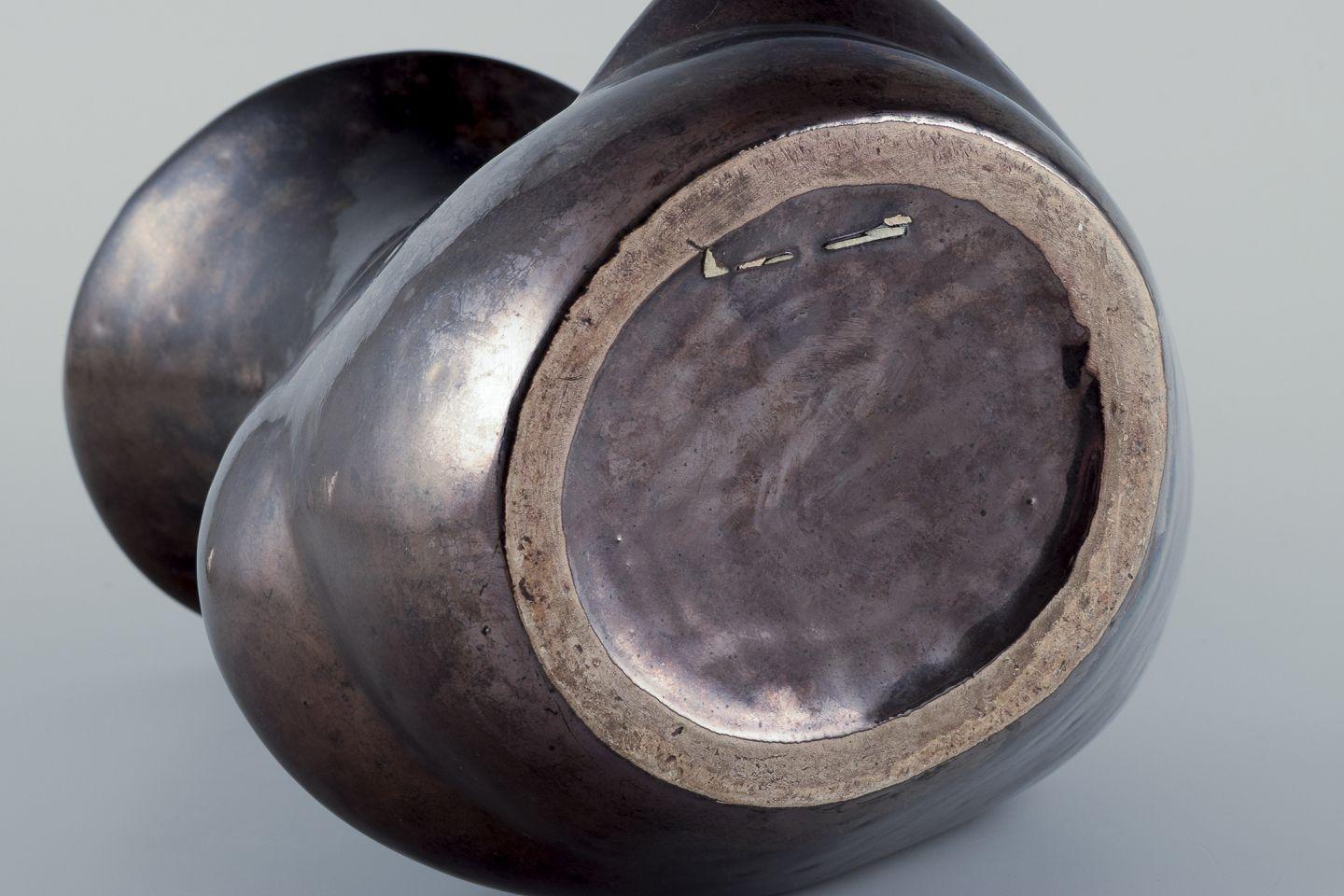 Ceramic French ceramicist. Large ceramic vase. Organic shape. Probably from Biot. For Sale
