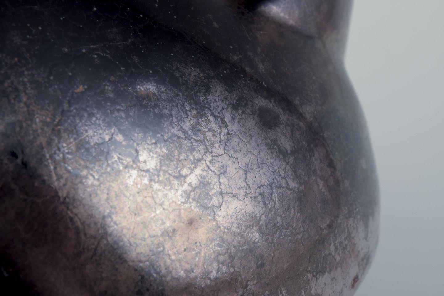 French ceramicist. Large ceramic vase. Organic shape. Probably from Biot. For Sale 1