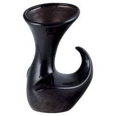 Französischer Keramiker. Große Keramikvase. Organische Form. Wahrscheinlich aus Biot.