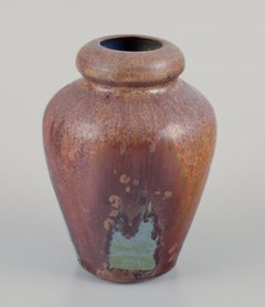 French ceramicist. Small ceramic vase with crystal glaze. 1960/70s.