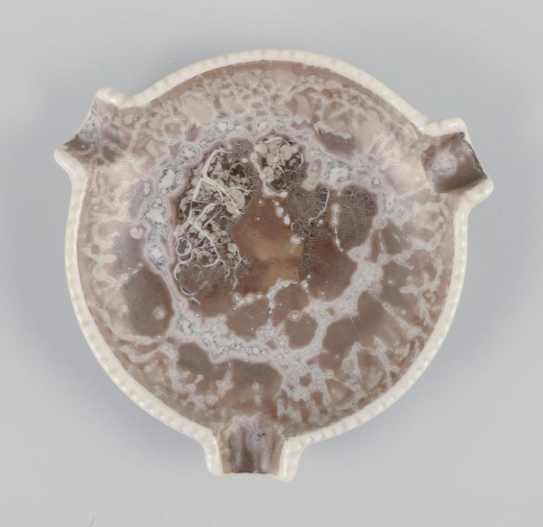 Ceramic French ceramicists. Three pieces of ceramics. Two ashtrays and a small bowl. For Sale