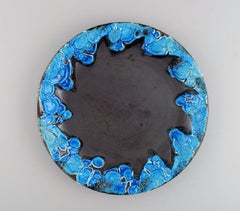 French Ceramist, Two Round Serving Dishes in Glazed Stoneware