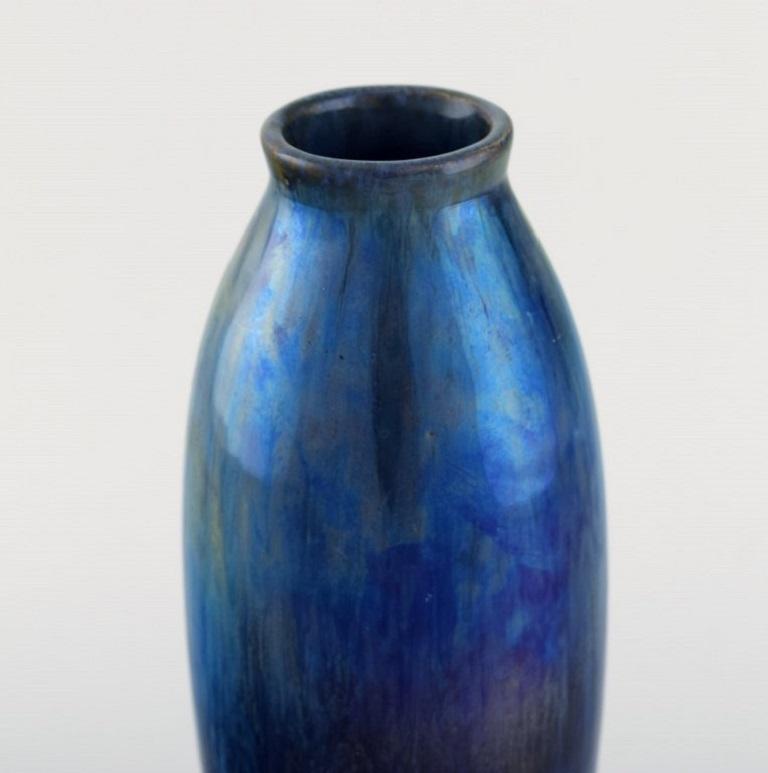 French Ceramist, Unique Antique Vase in Glazed Ceramics, Early 20th C In Excellent Condition For Sale In Copenhagen, DK