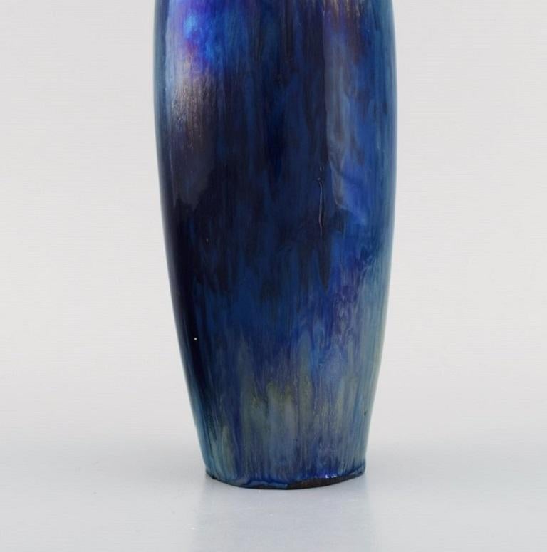 French Ceramist, Unique Antique Vase in Glazed Ceramics, Early 20th C For Sale 1