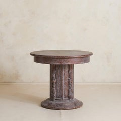 French Cerused Oak Center Table, 1940s
