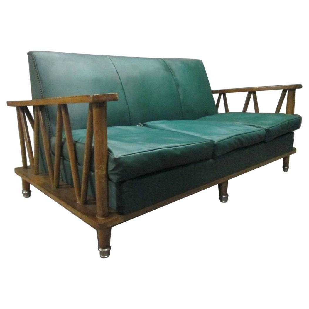 French Cerused Oak Loveseat in the Style of Jean Michel Frank