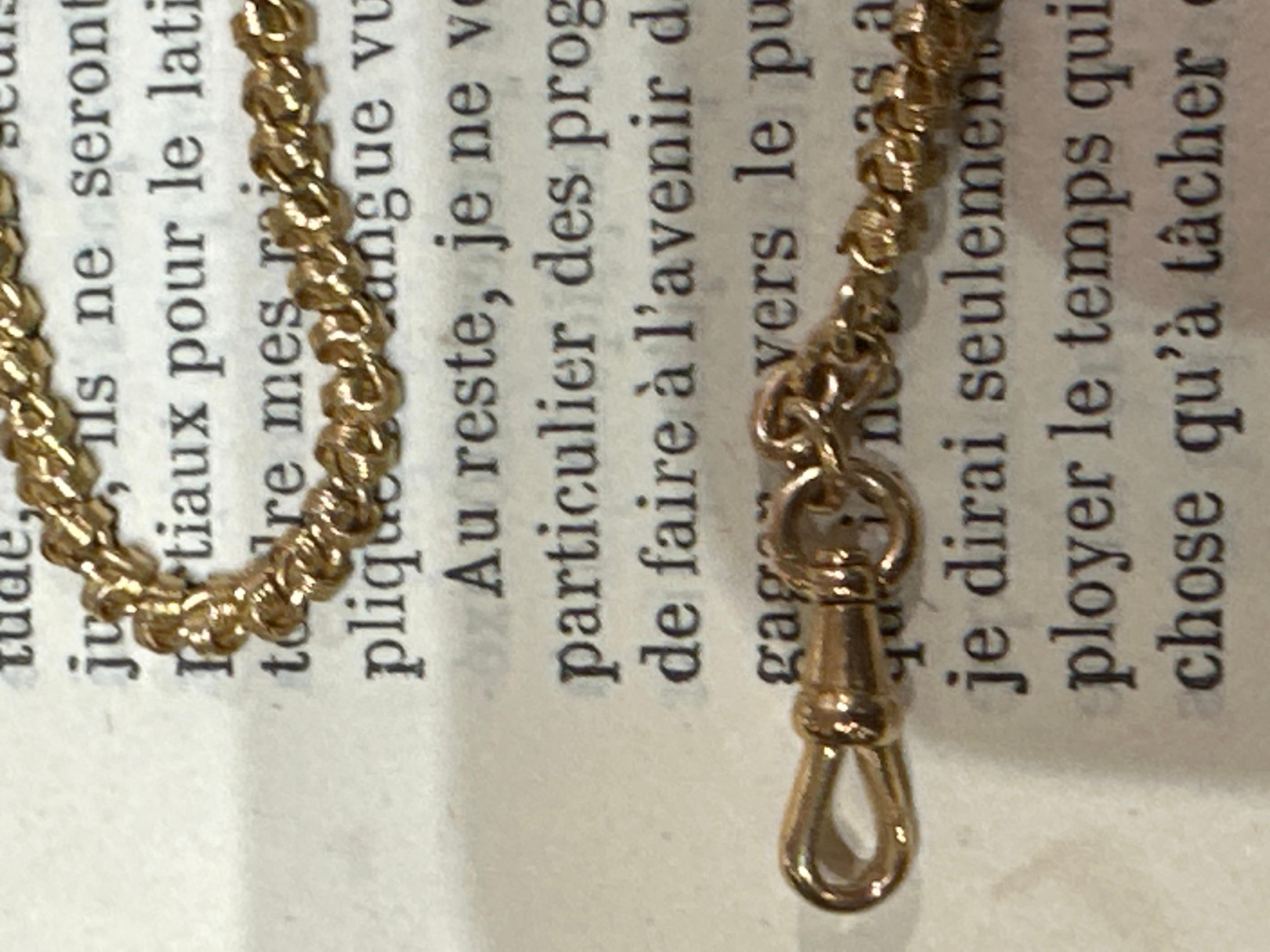 18 Karat Gold Choker-Halskette mit französischer Kette im Angebot 6
