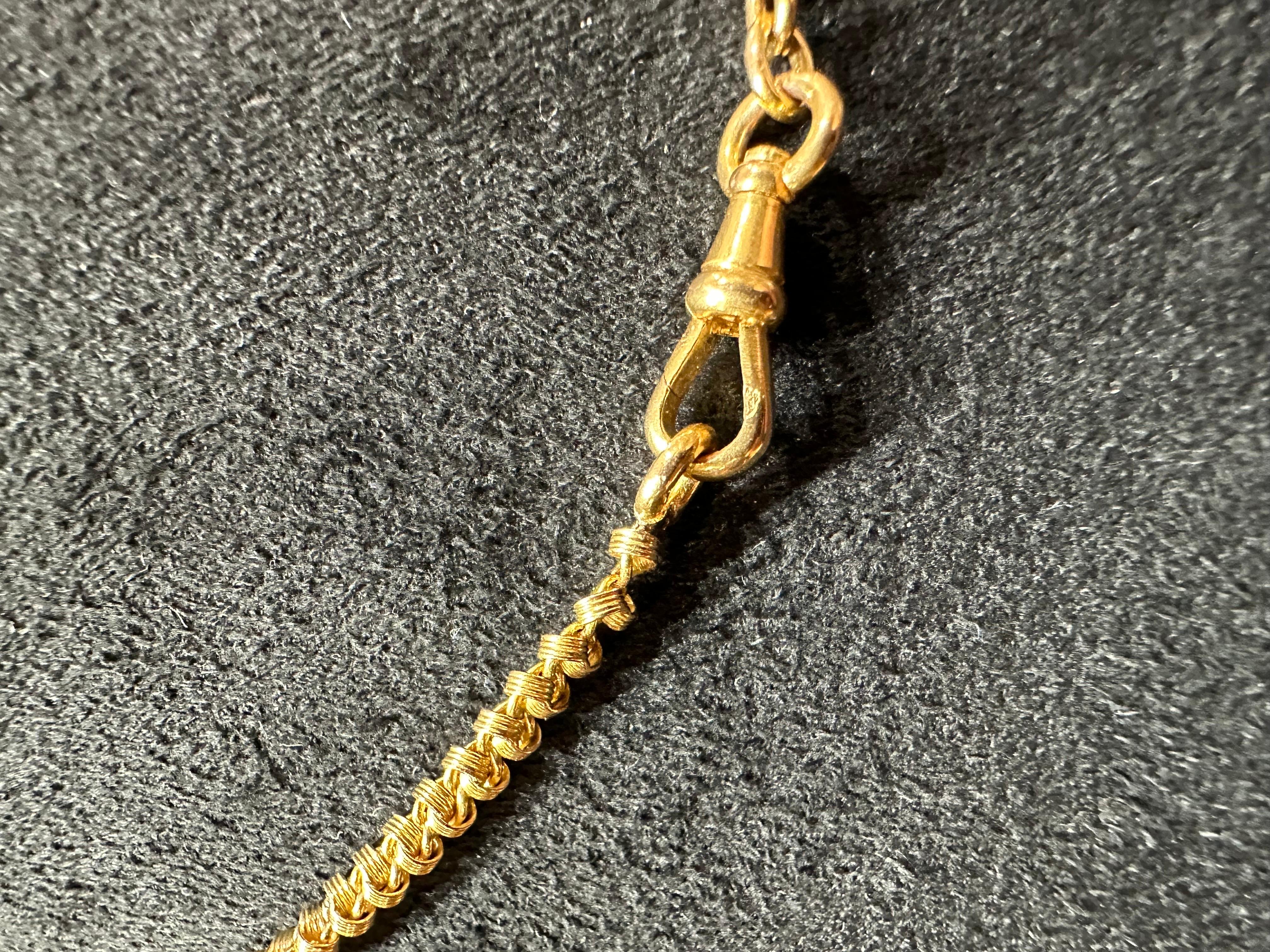 French Chain 18-Carat Gold Choker Necklace In Excellent Condition In Vannes, FR