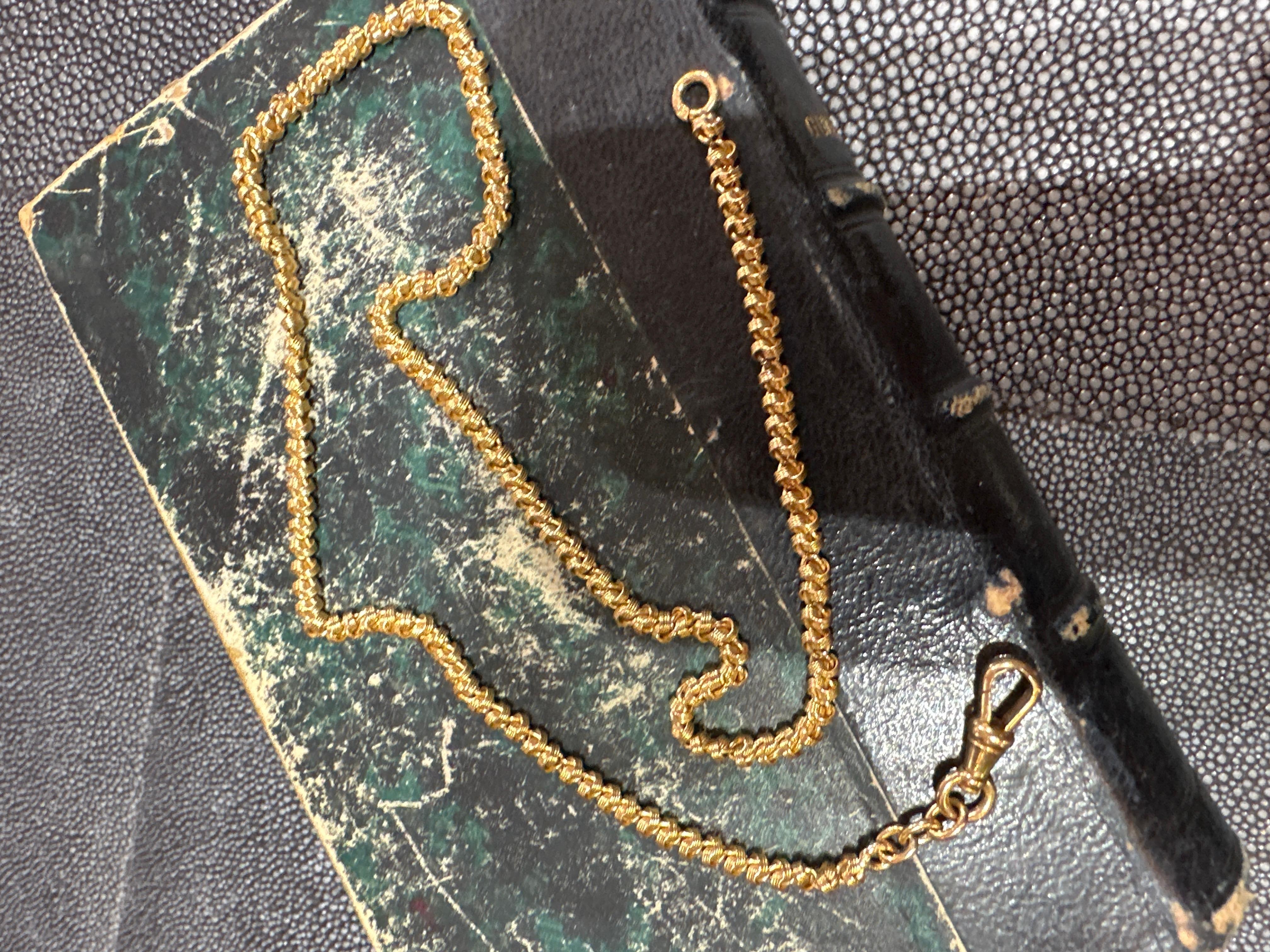 18 Karat Gold Choker-Halskette mit französischer Kette im Angebot 4