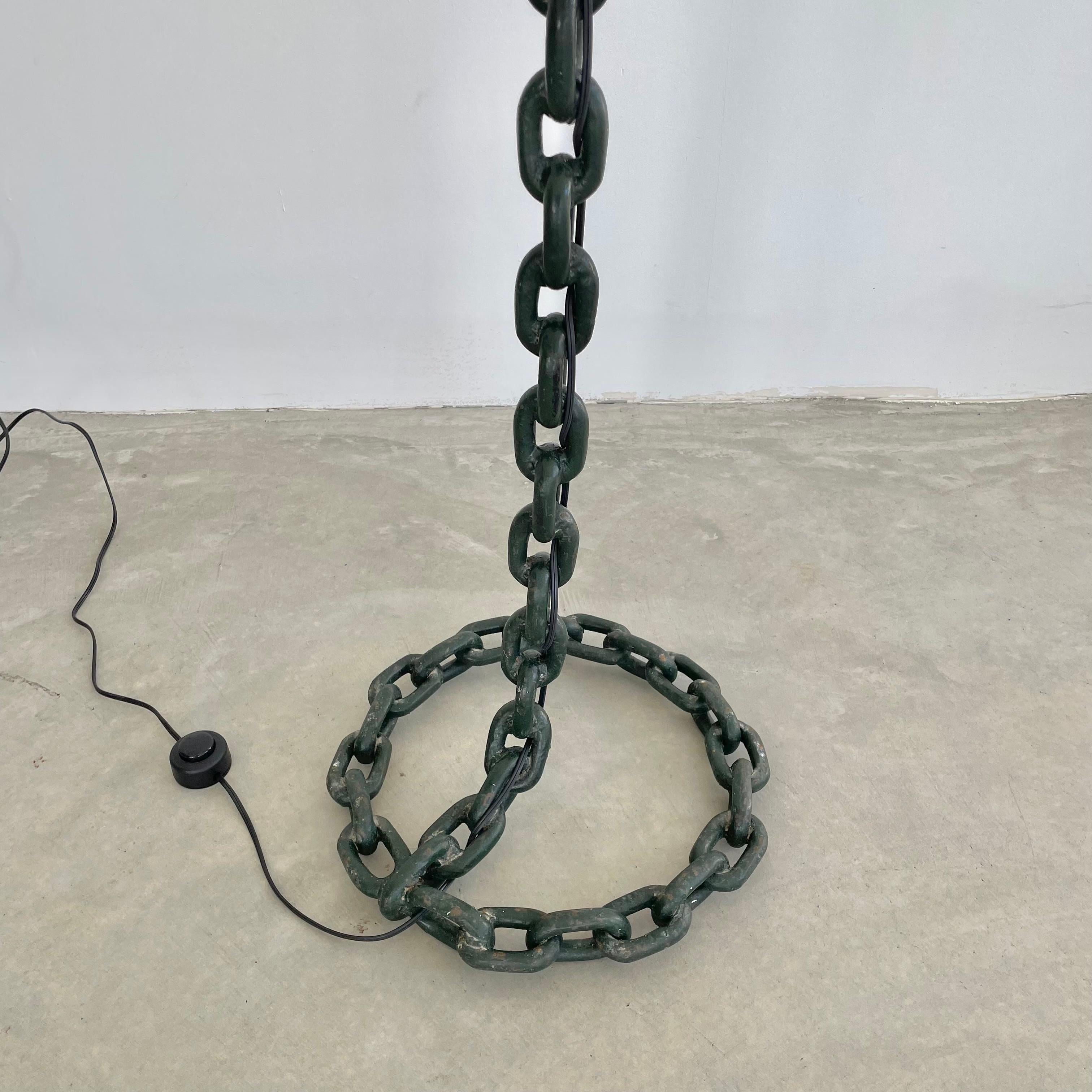 French Chain Floor Lamp, 1950s France In Good Condition In Los Angeles, CA