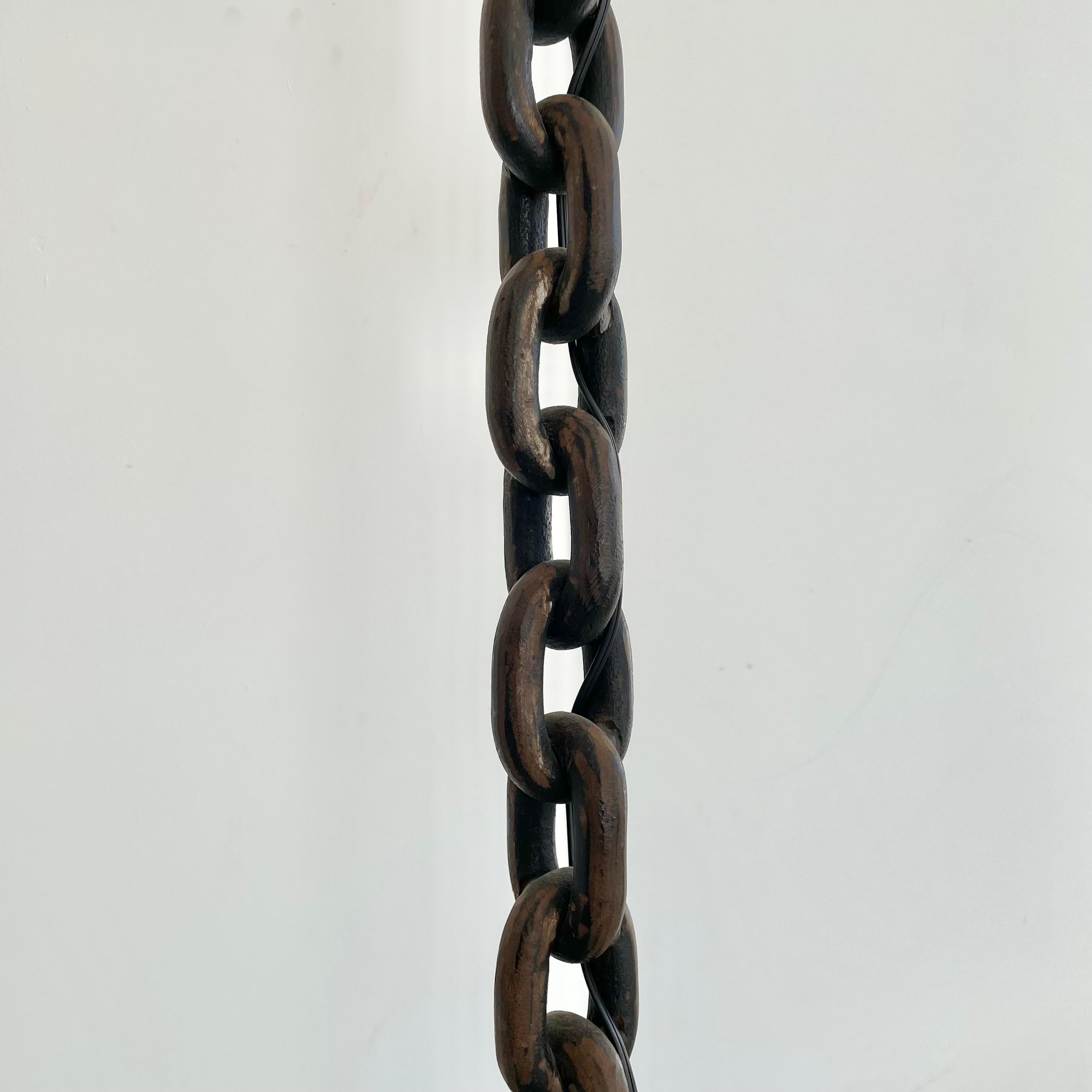 French Chain Link Floor Lamp, 1960s France For Sale 3