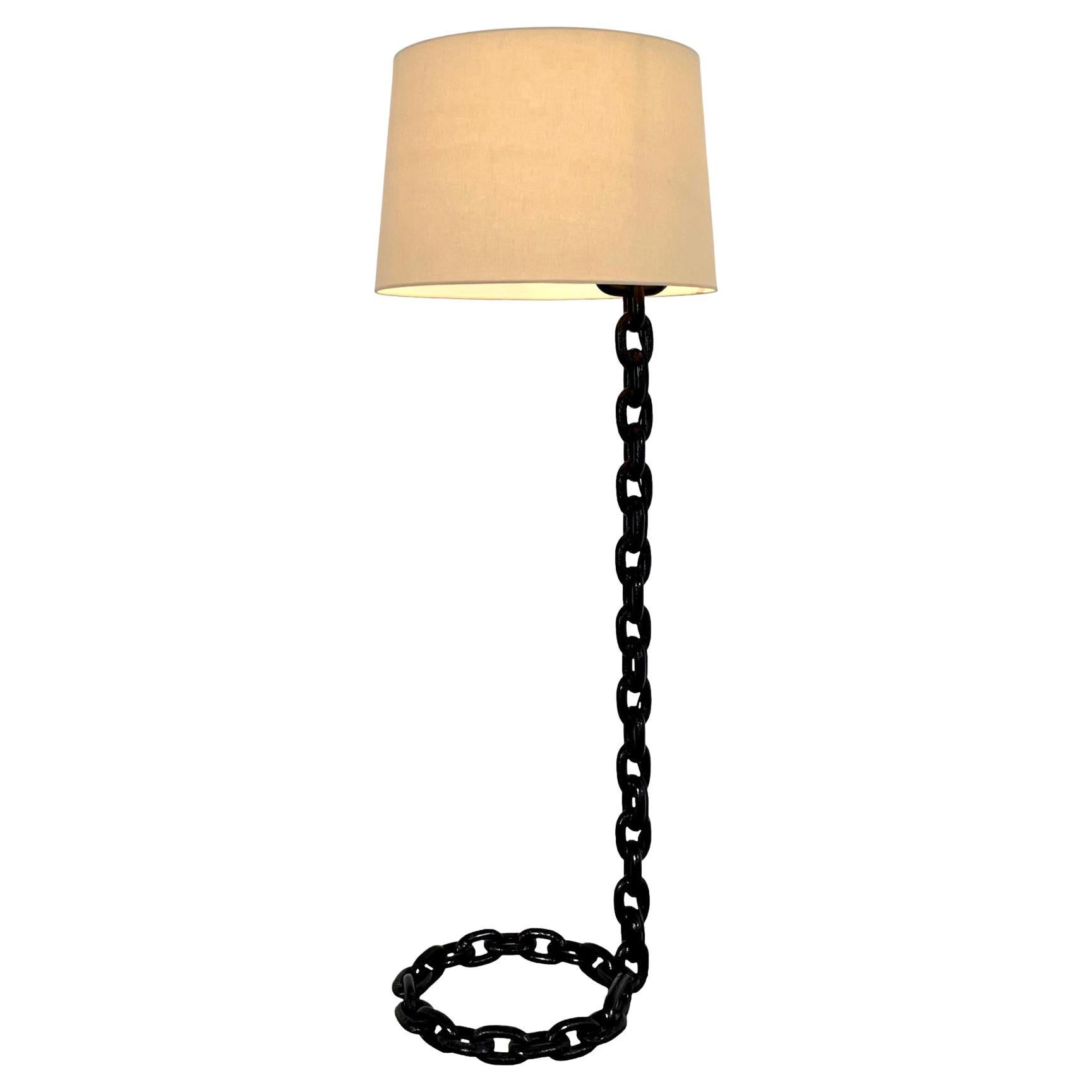 French Chain Link Floor Lamp