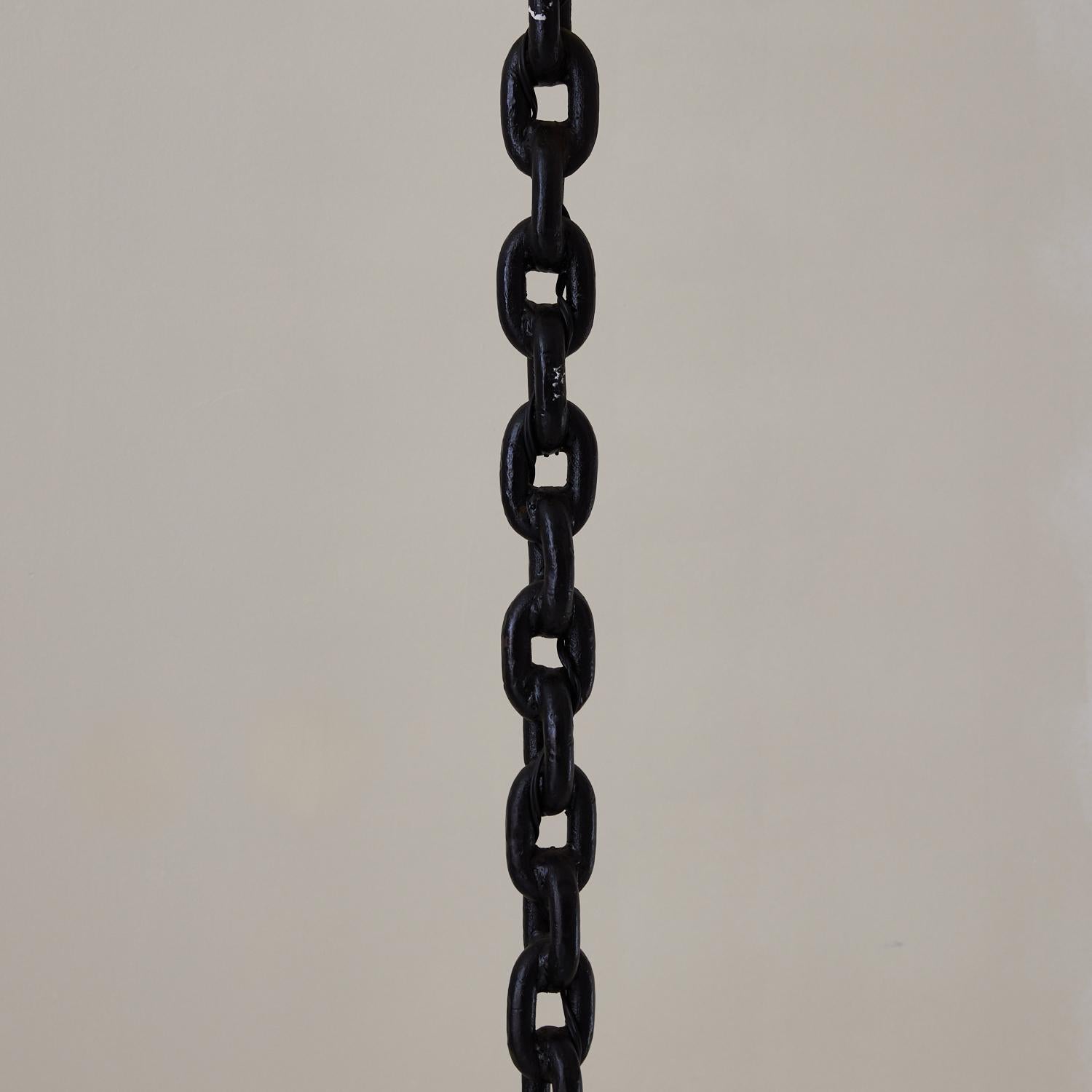 French Chain Link Floor Lamp in the Style of Franz West, 1980's In Good Condition For Sale In Brooklyn, NY
