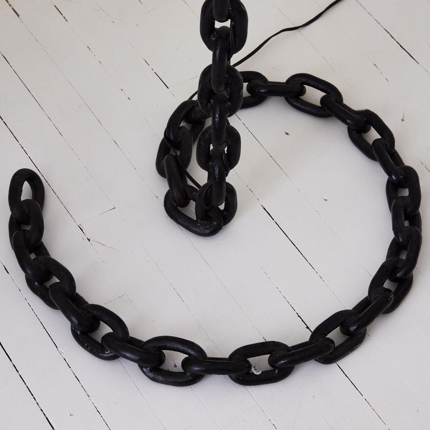 20th Century French Chain Link Floor Lamp in the Style of Franz West, 1980's For Sale