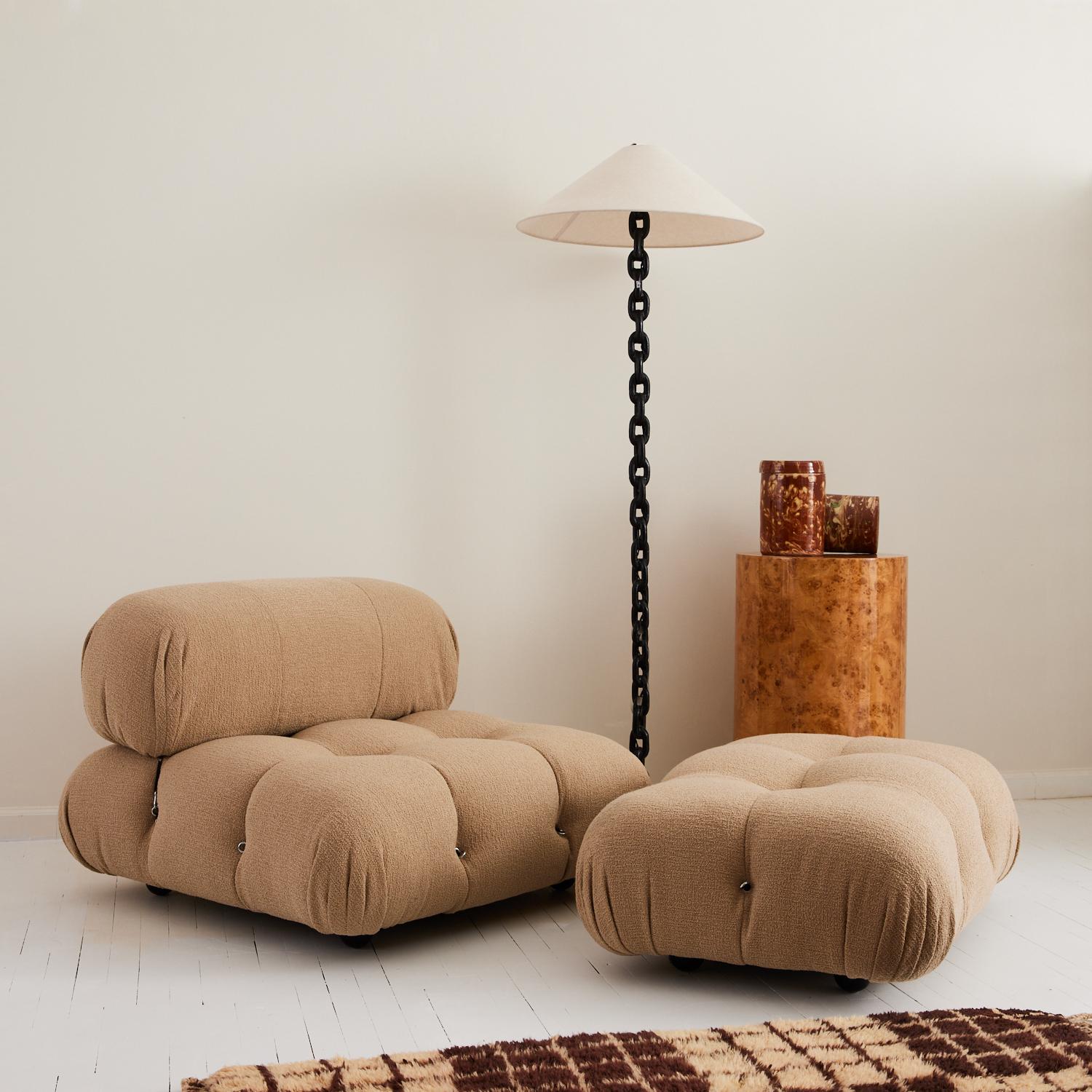 Metal French Chain Link Floor Lamp in the Style of Franz West, 1980's For Sale