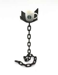 French Chain Link Side Table in Wrought Iron, 1950s