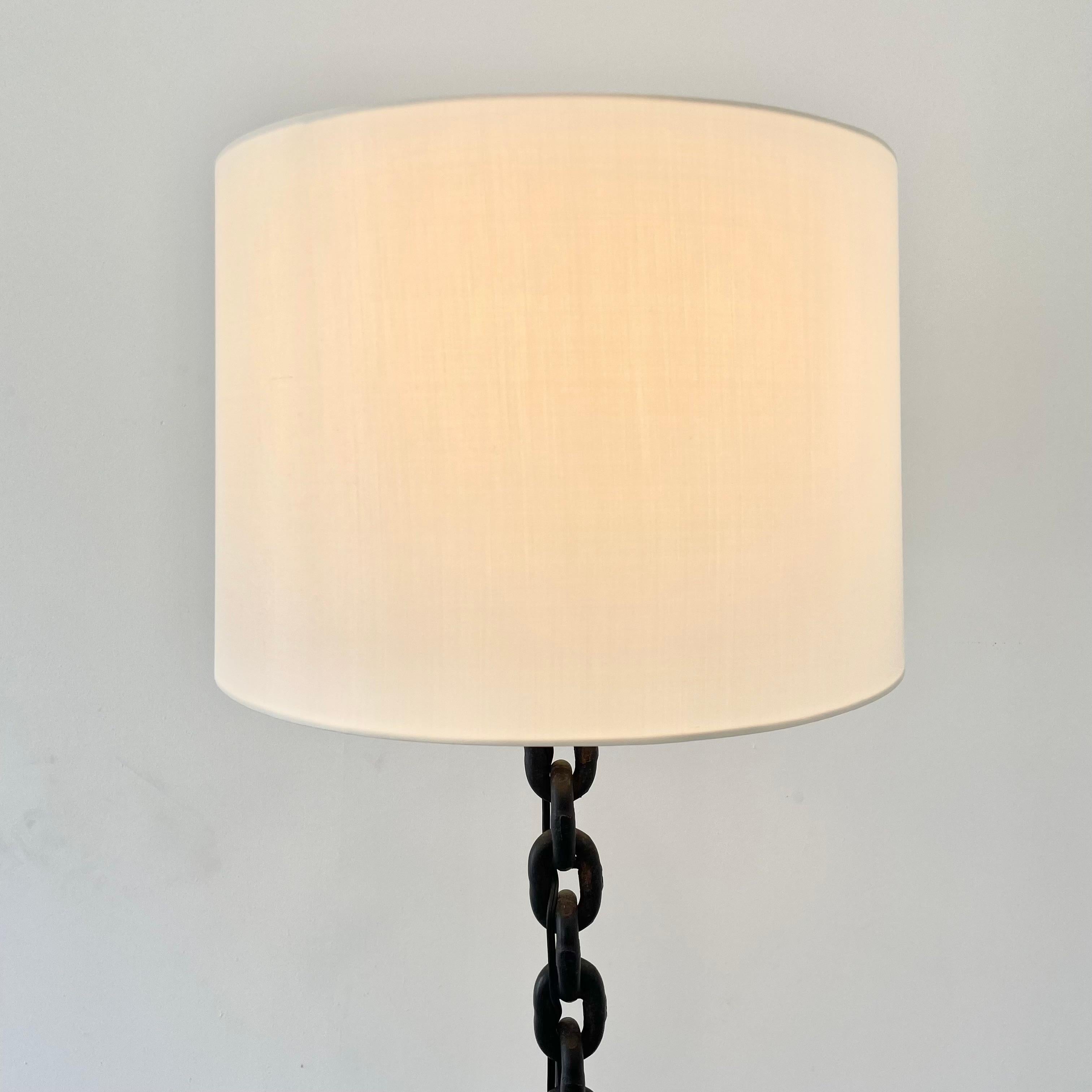 French Chain Tripod Floor Lamp, 1960s France In Good Condition For Sale In Los Angeles, CA
