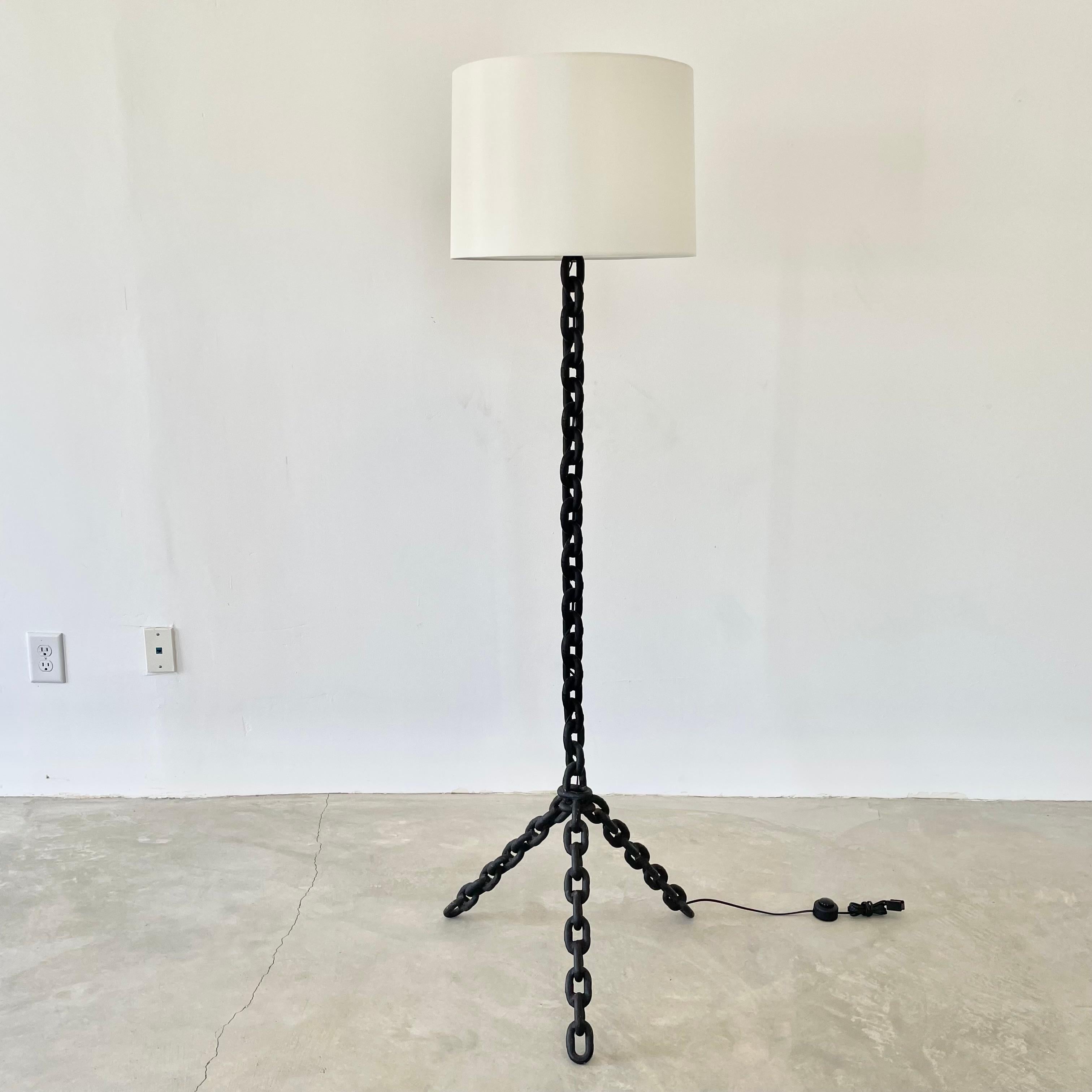 Mid-20th Century French Chain Tripod Floor Lamp, 1960s France For Sale