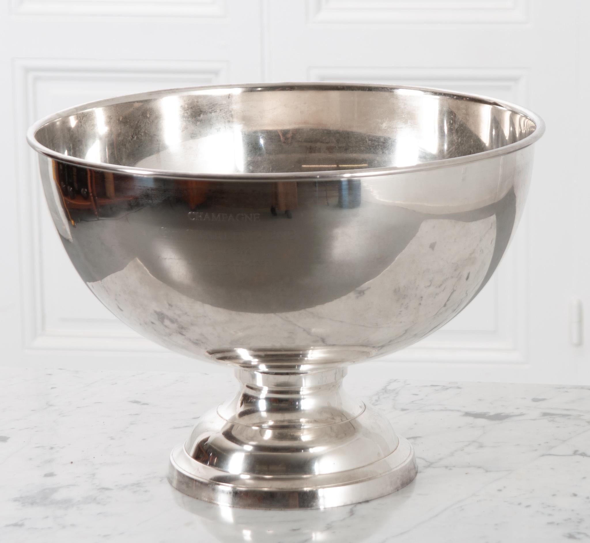 Patinated French Champagne Bucket by Guy Charlemagne Champagne