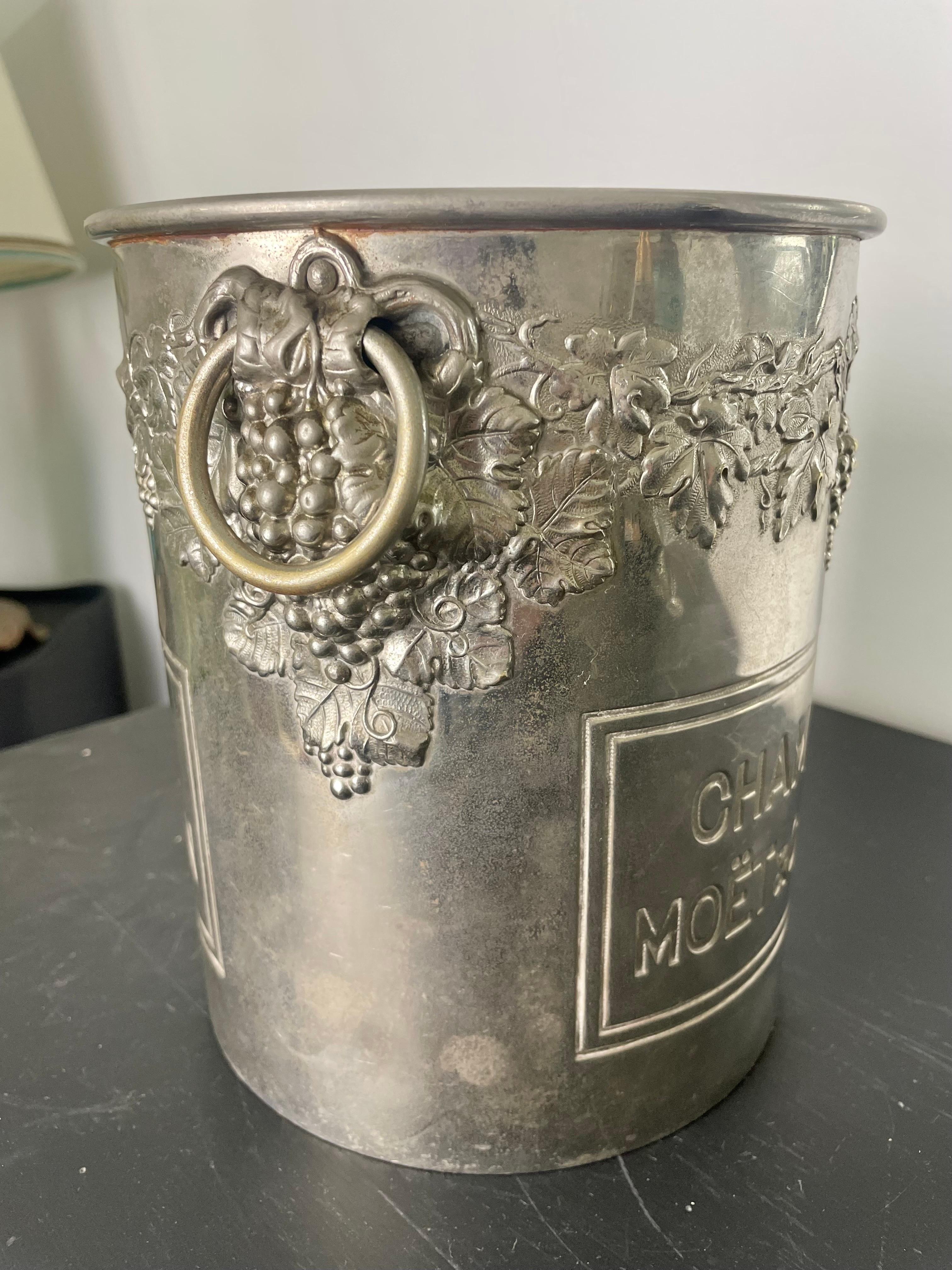 20th Century French Champagne Bucket Ice Bucket Wine Cooler Moët Et Chandon Vintage Art Deco