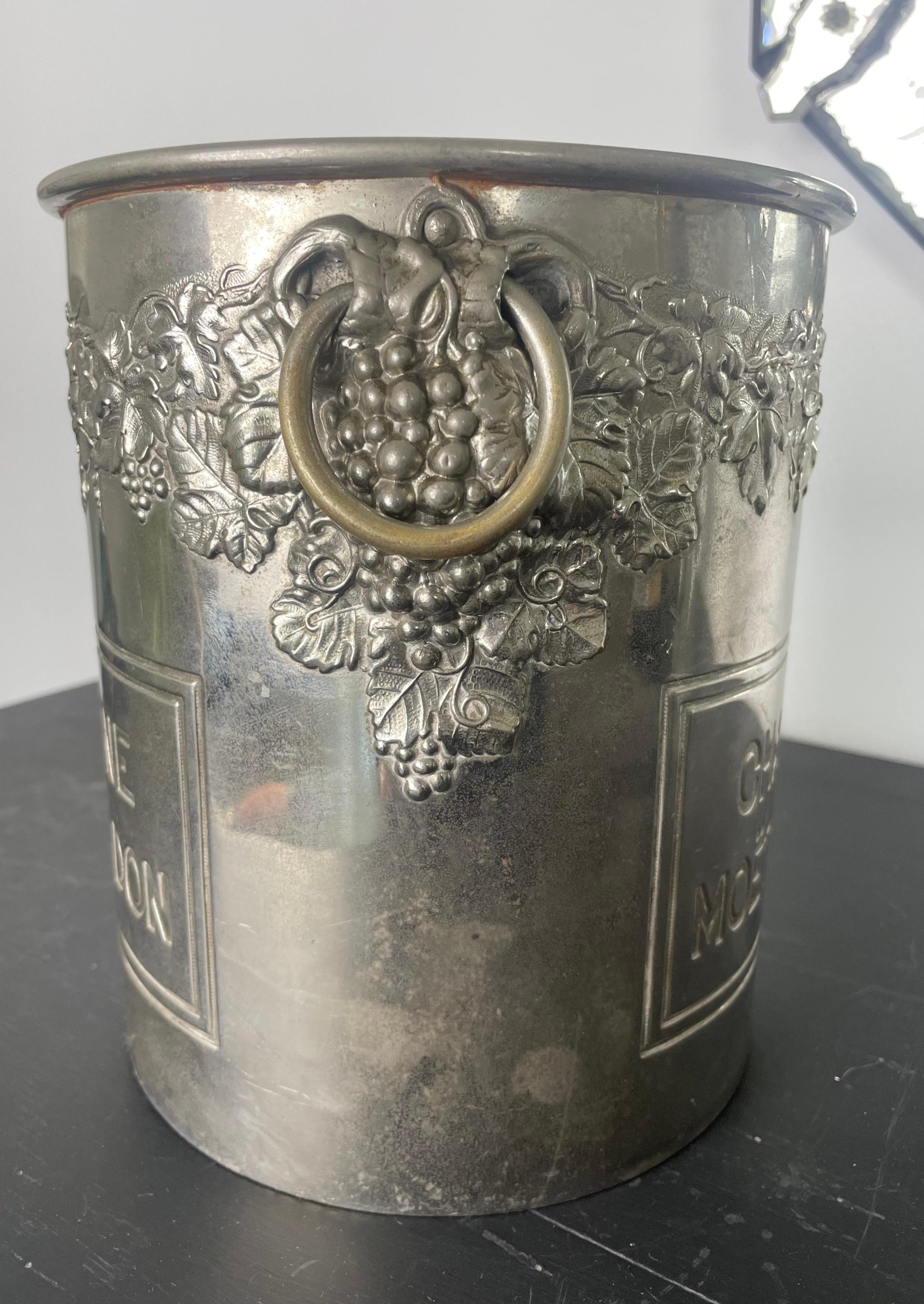 French Champagne Bucket Ice Bucket Wine Cooler Moët Et Chandon Vintage Art Deco 1