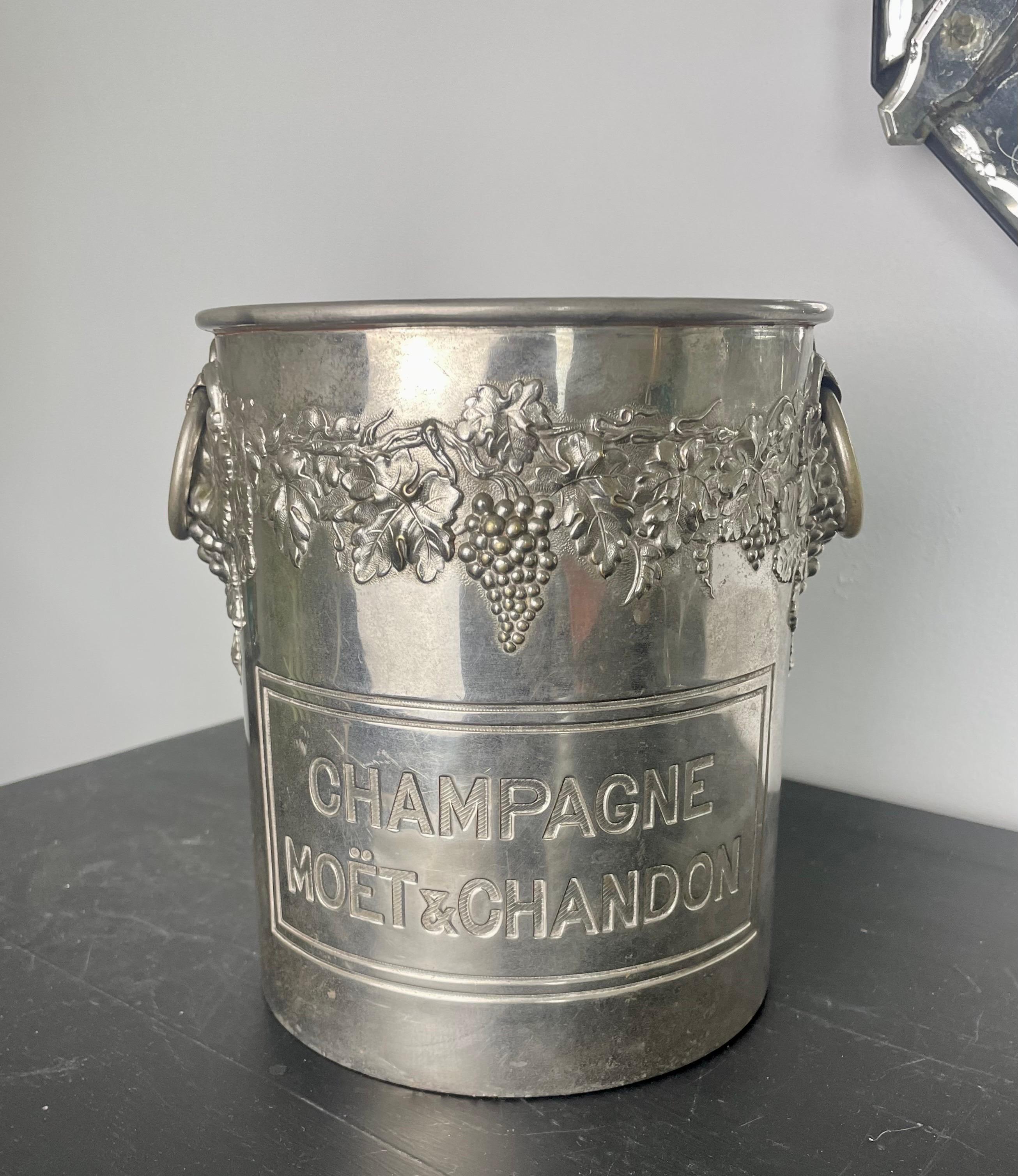 French Champagne Bucket Ice Bucket Wine Cooler Moët Et Chandon Vintage Art Deco 2