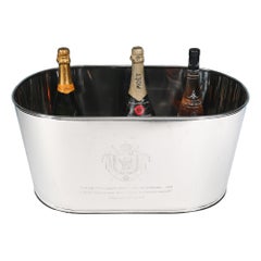 Vintage French Champagne Bucket Silver Plate 8 Bottle Wine Cooler Bollinger