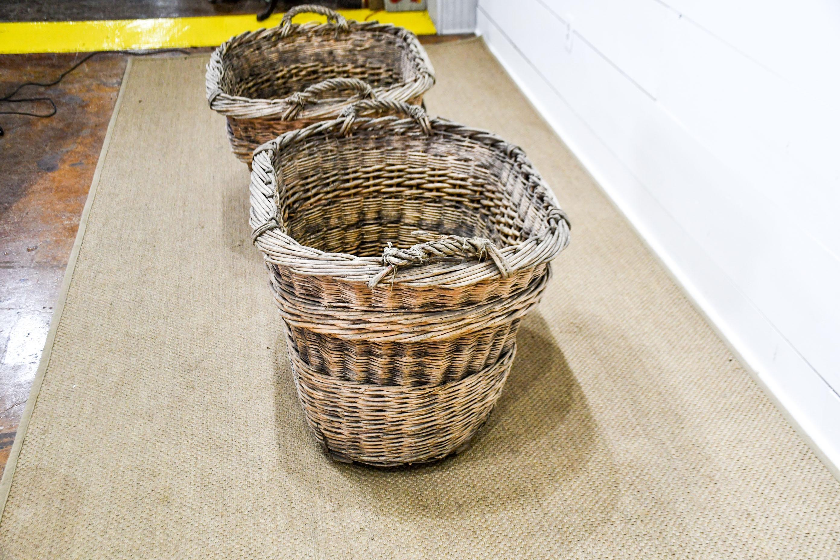 French Champagne Grape Gathering Baskets, Sold Singly In Good Condition In Sheffield, MA