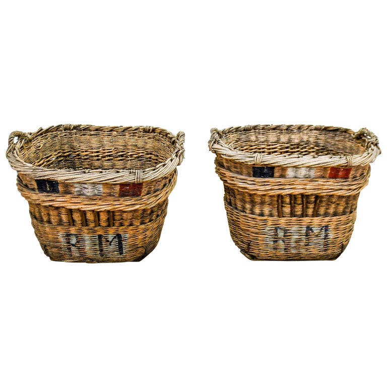 French Champagne Grape Gathering Baskets, Sold Singly at 1stDibs