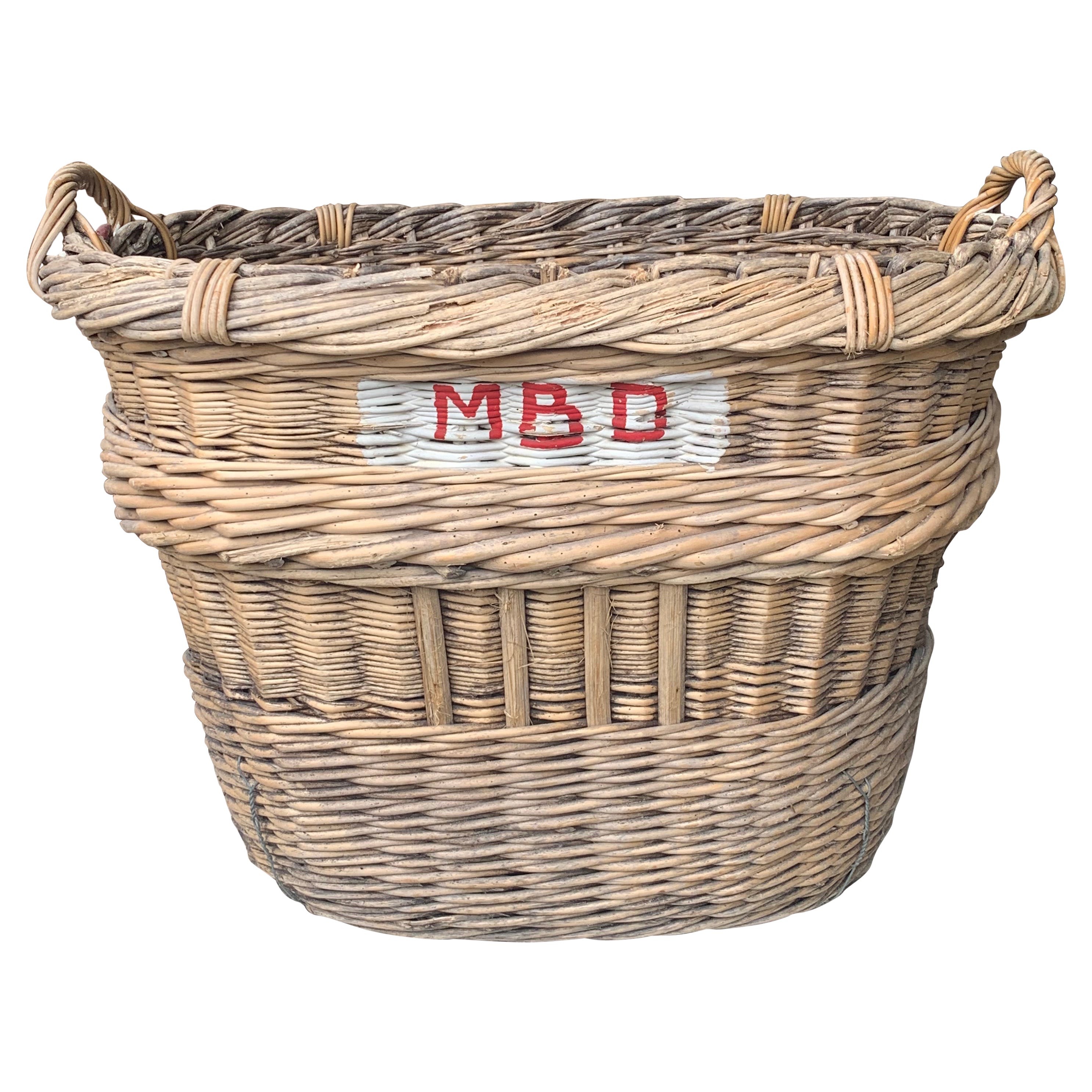 French Champagne Grape Harvesting Basket