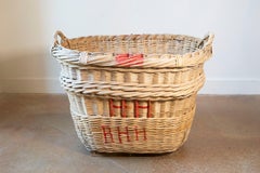 French Champagne Harvesting Basket, c. 1940s