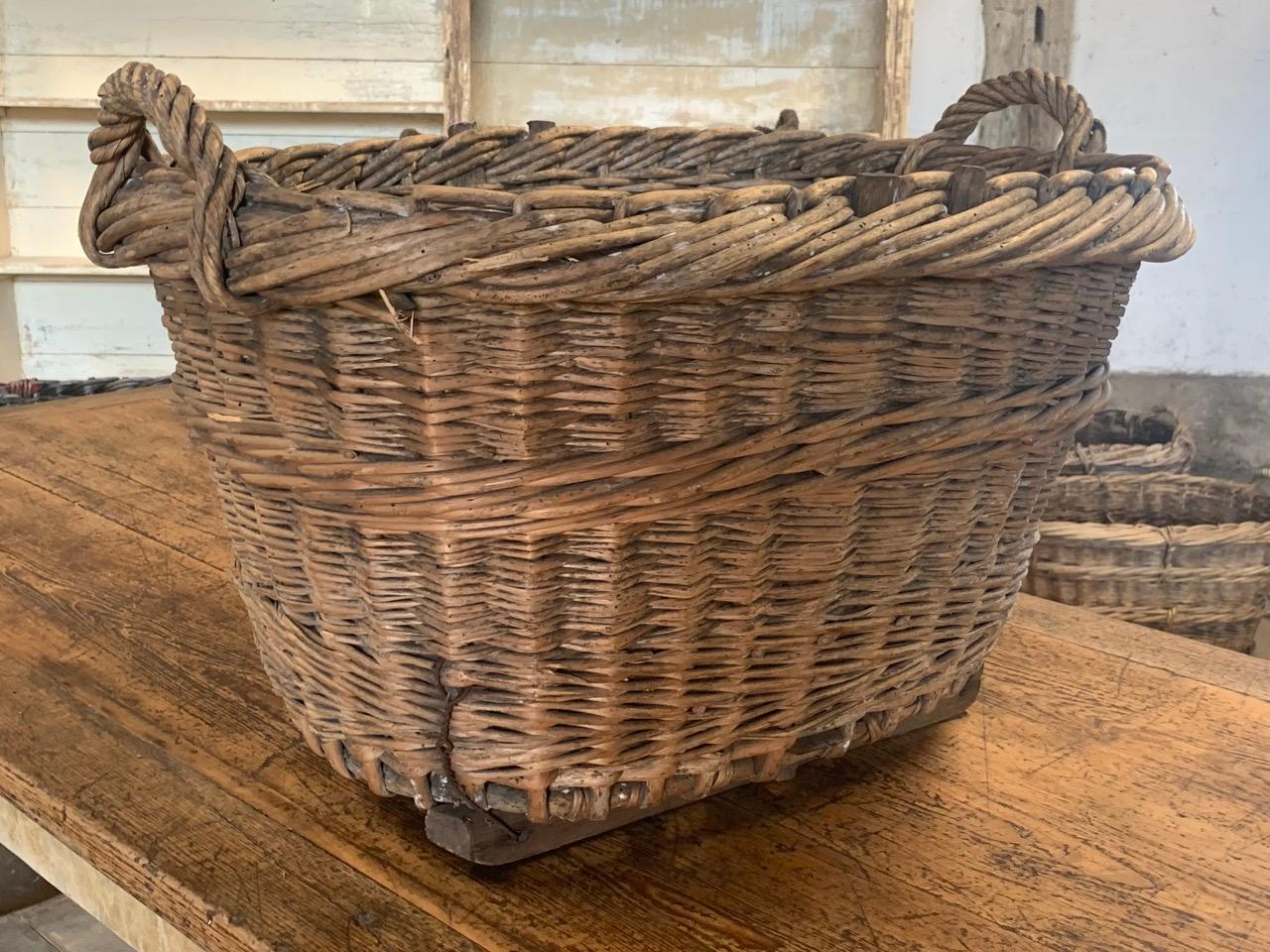 Hand-Crafted French Champagne Harvesting Basket