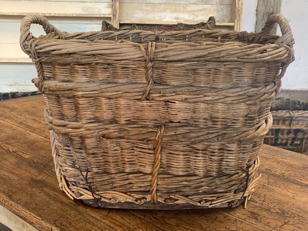Hand-Crafted French Champagne Harvesting Basket