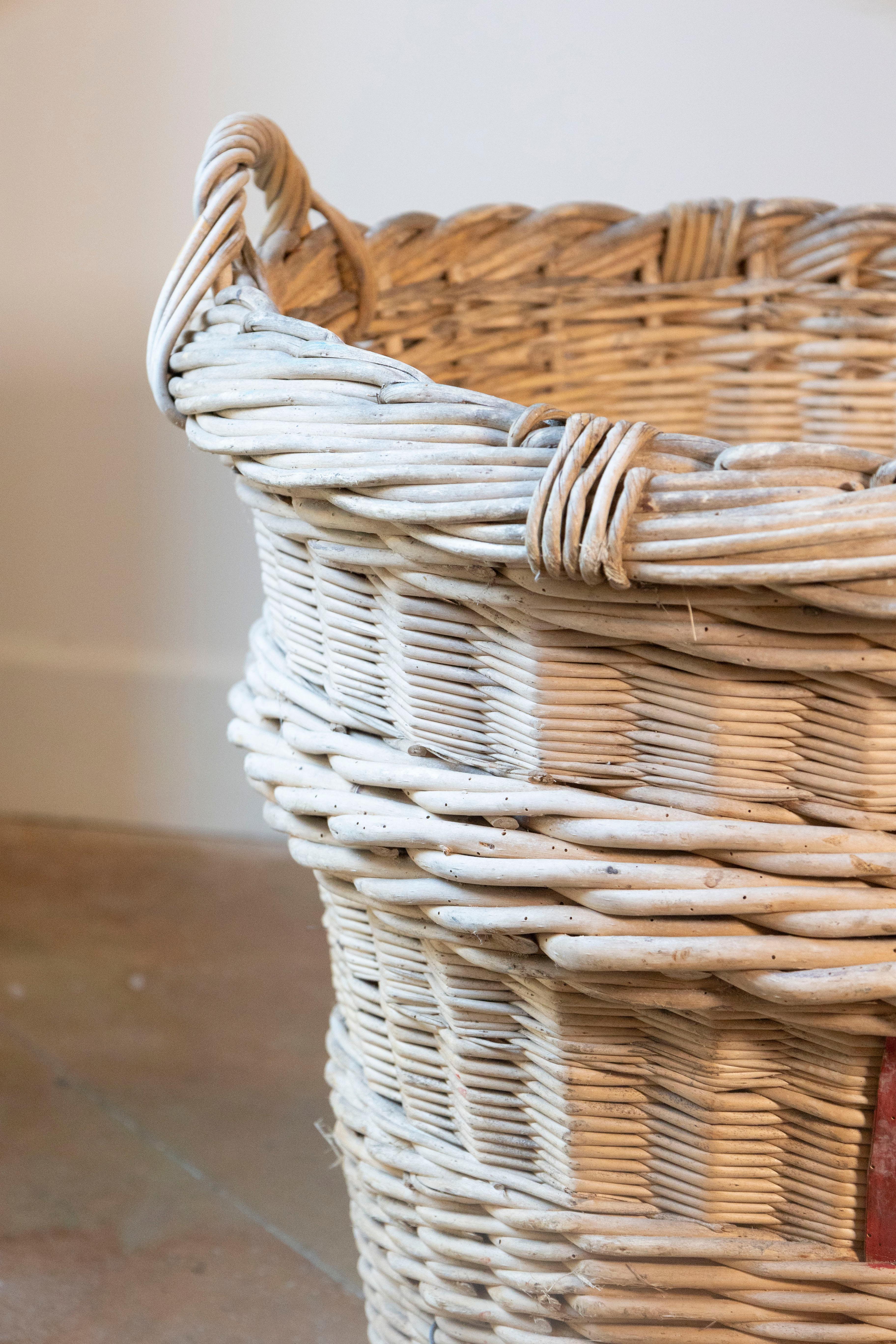 French Champagne Harvesting Basket For Sale 1