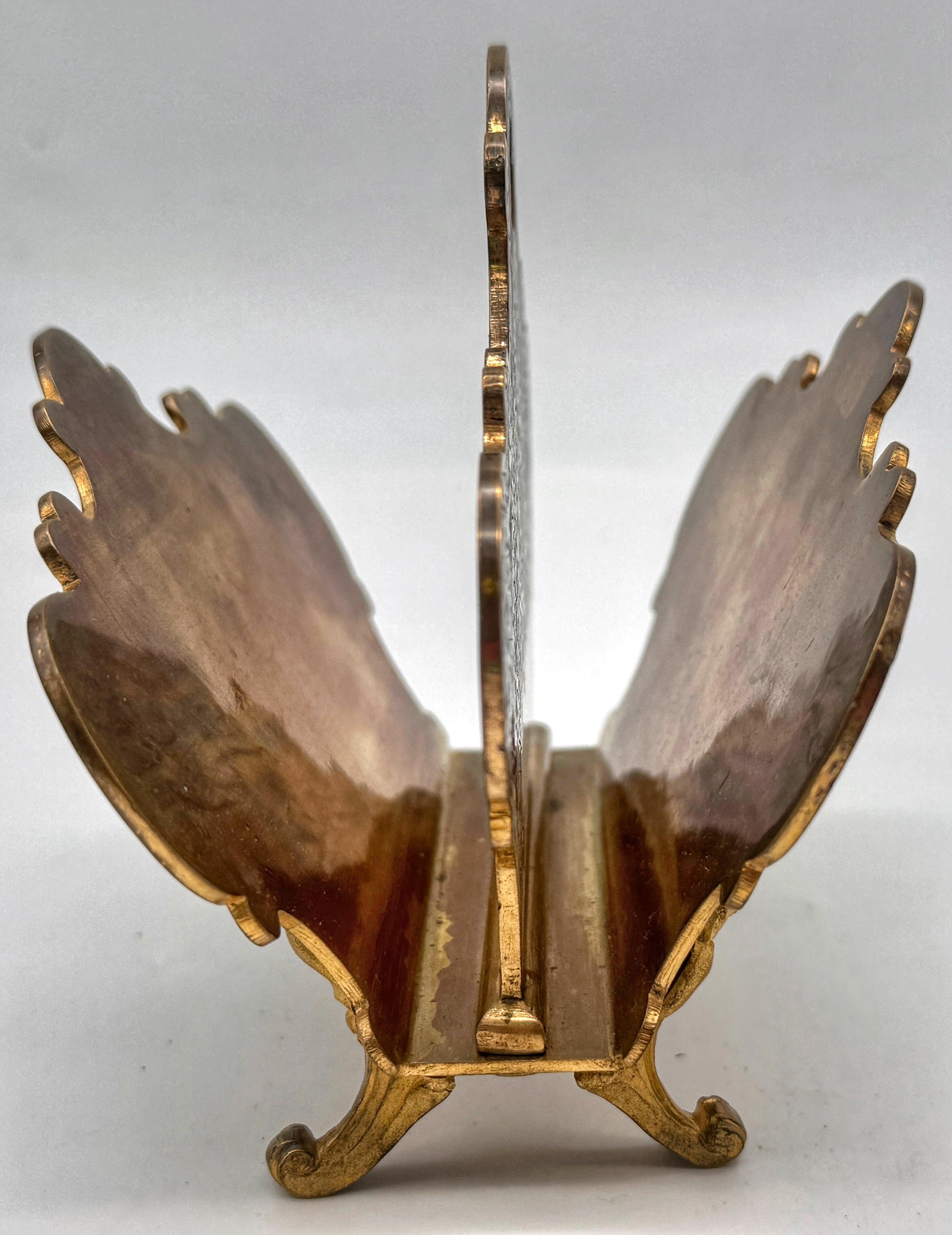 French Champlevé Enamel & Ormolu Letter Rack, Late 19th Century In Good Condition For Sale In West Palm Beach, FL
