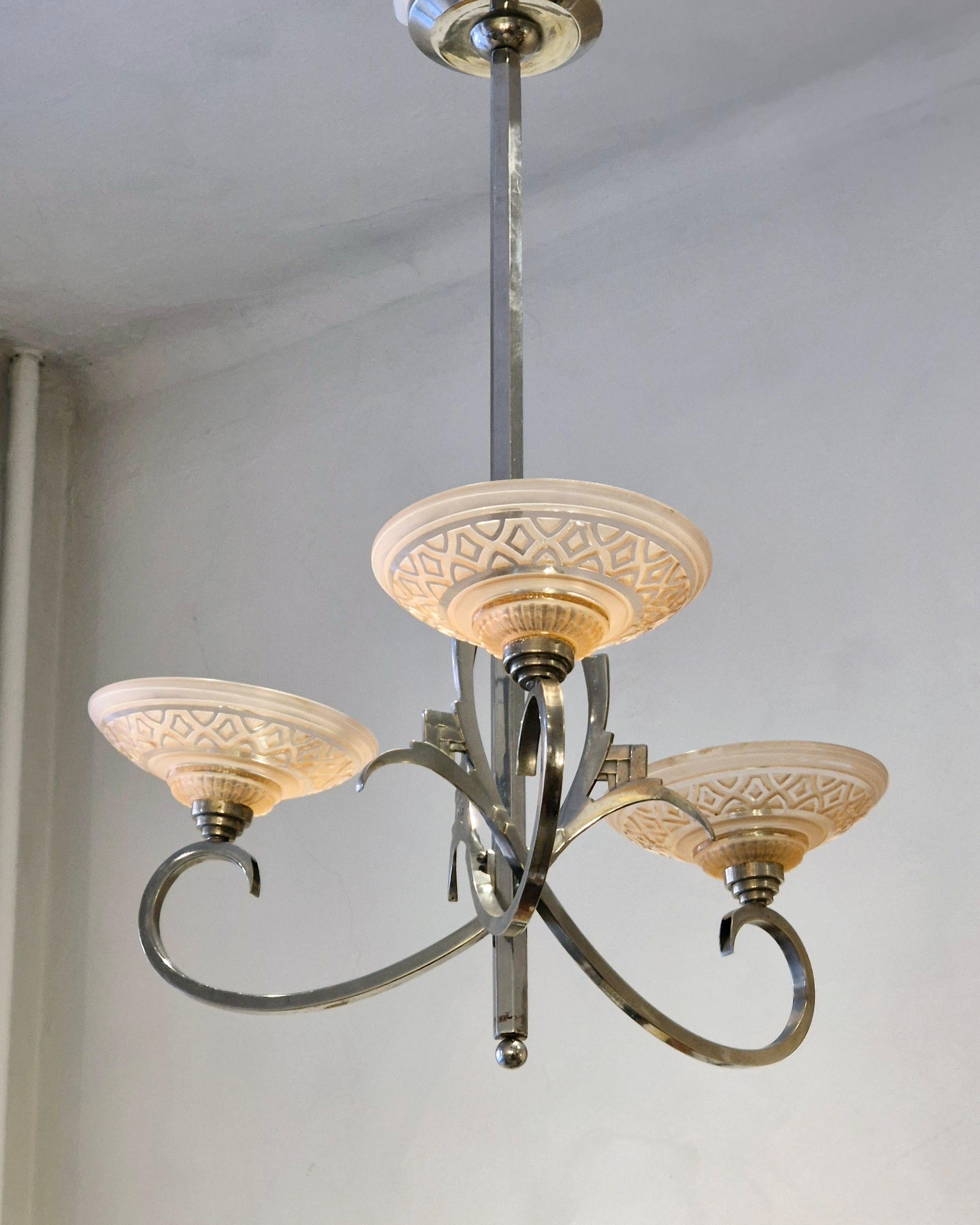 Lampadario francese,  Art Déco In condizioni buone in vendita a Stockholm, SE