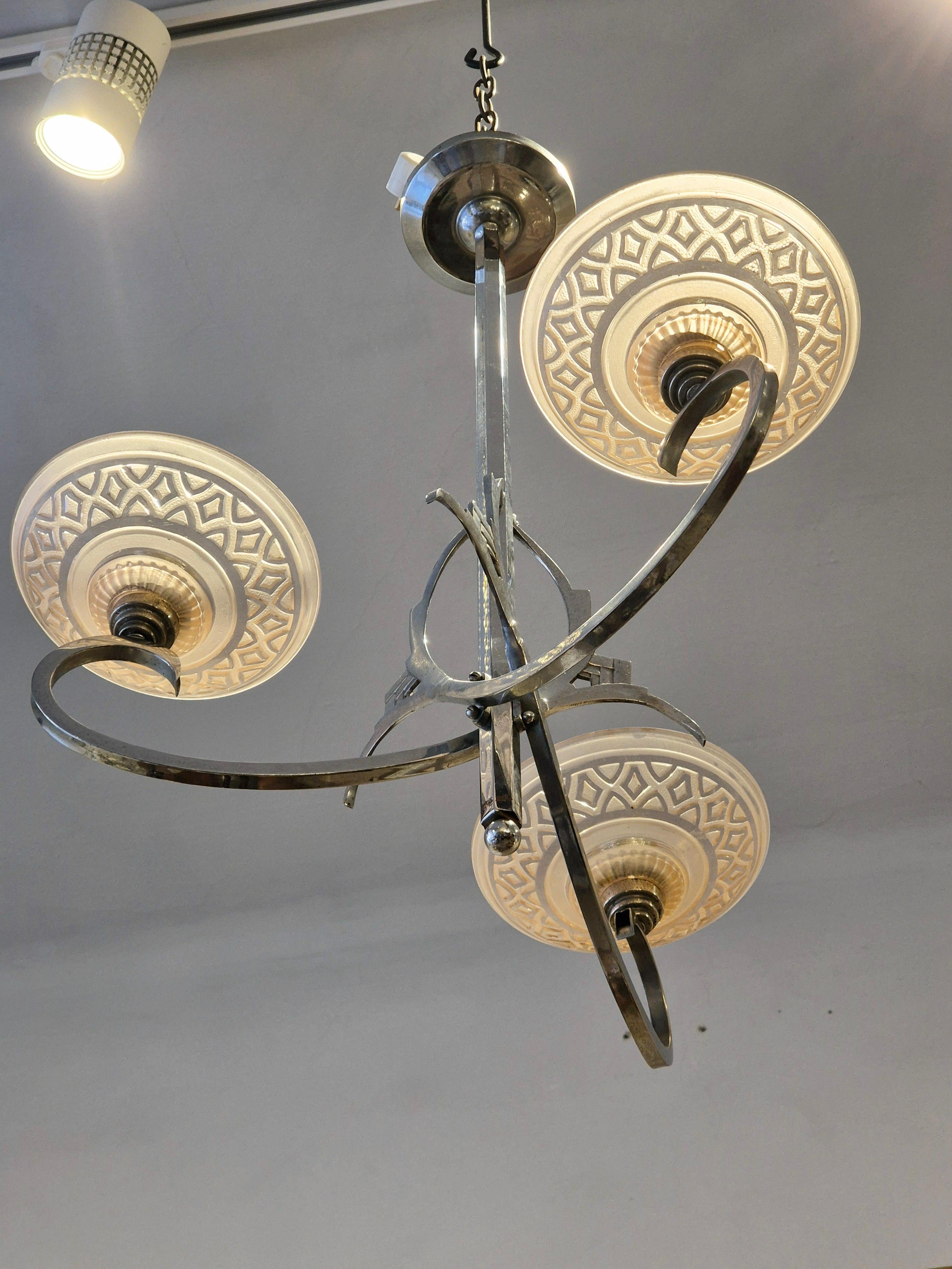 Lampadario francese,  Art Déco in vendita 1