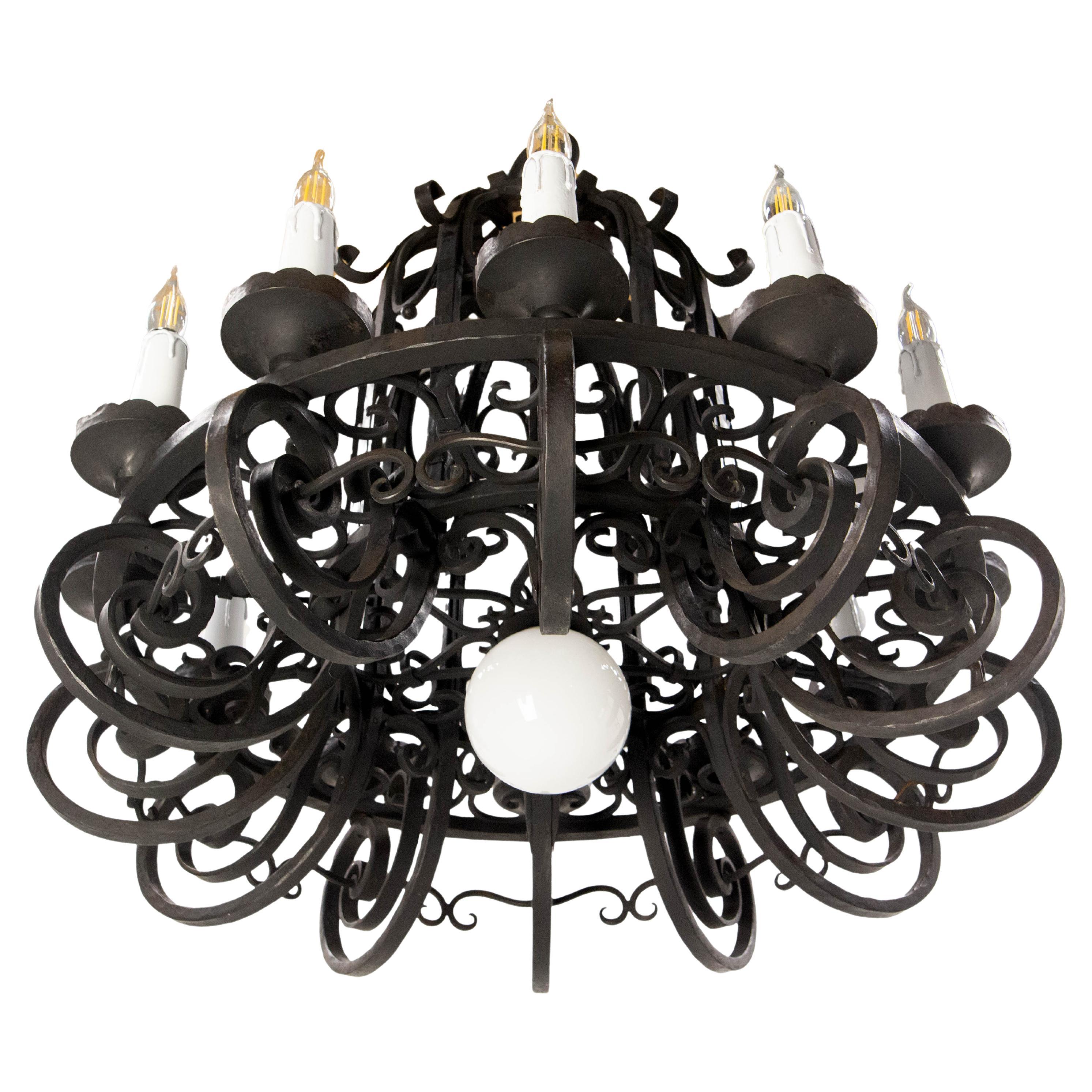 Fer forgé French Chandelier Ceiling Pendant 
