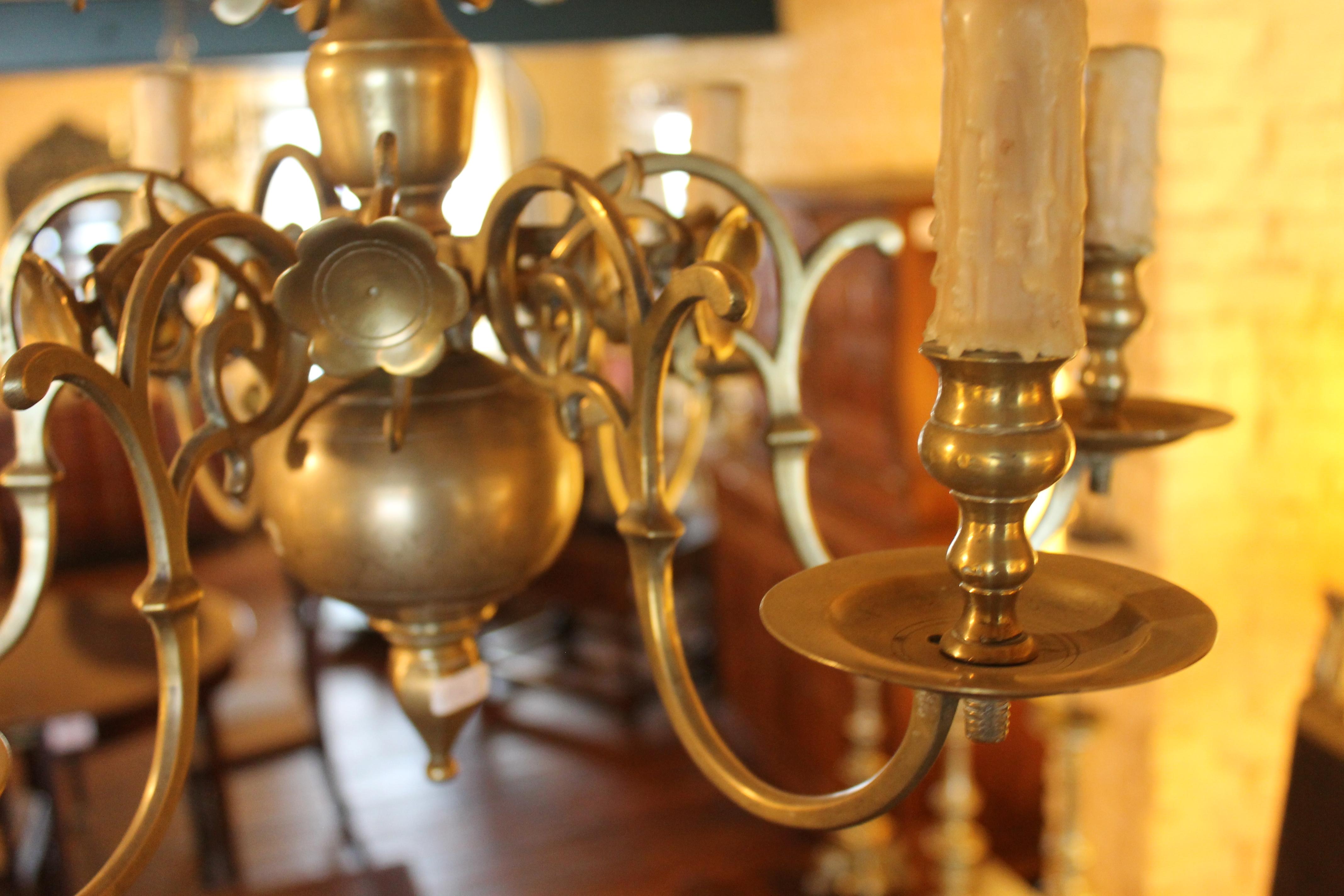 Renaissance French Chandelier in Bronze, 17th Century