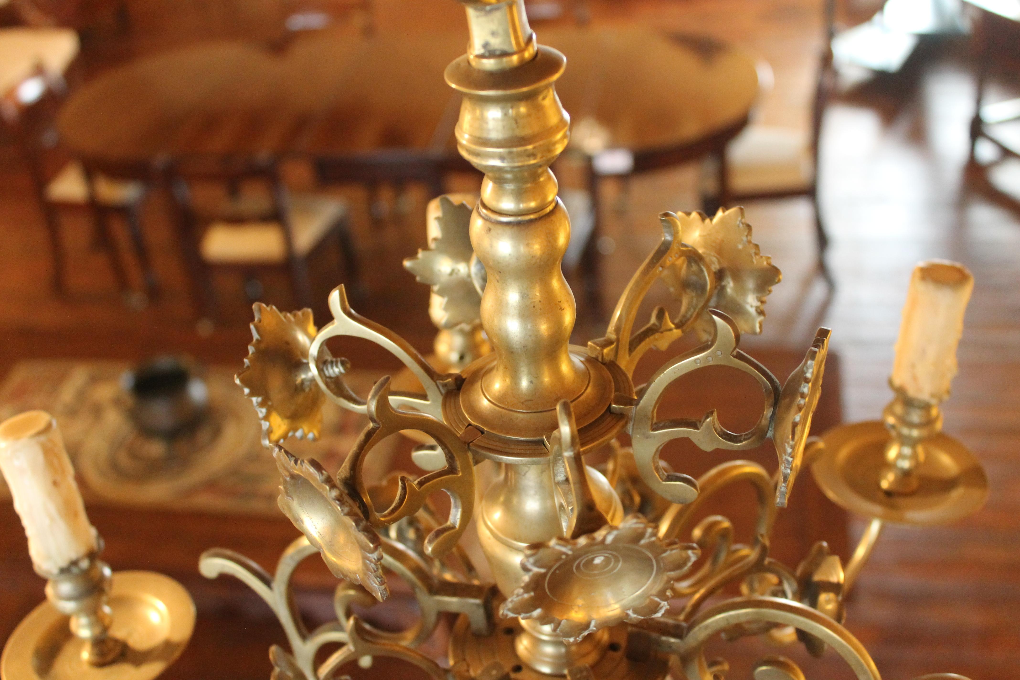 18th Century and Earlier French Chandelier in Bronze, 17th Century