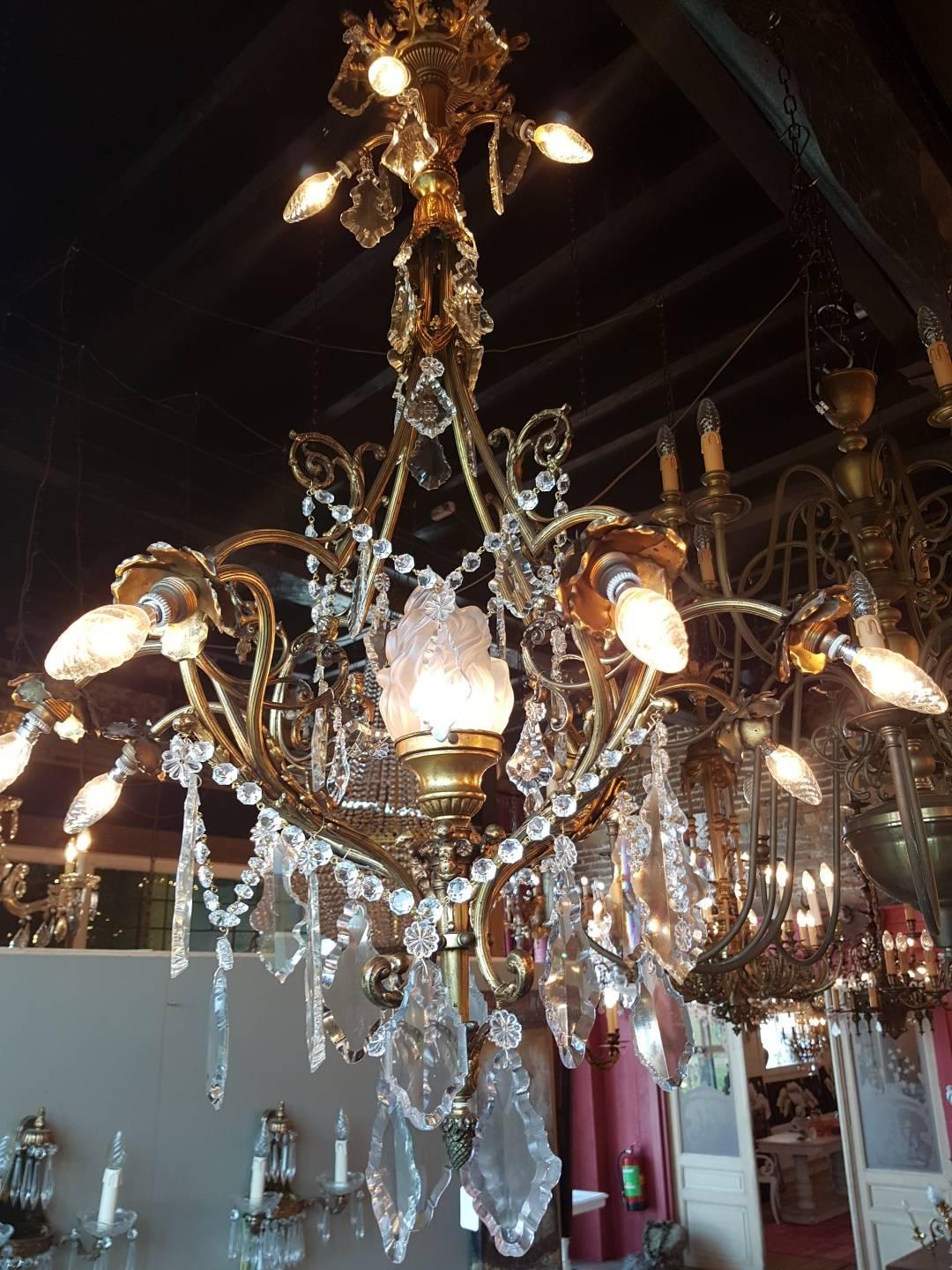 French Chandelier with Beautiful Details like Angels and Angel Faces For Sale 7