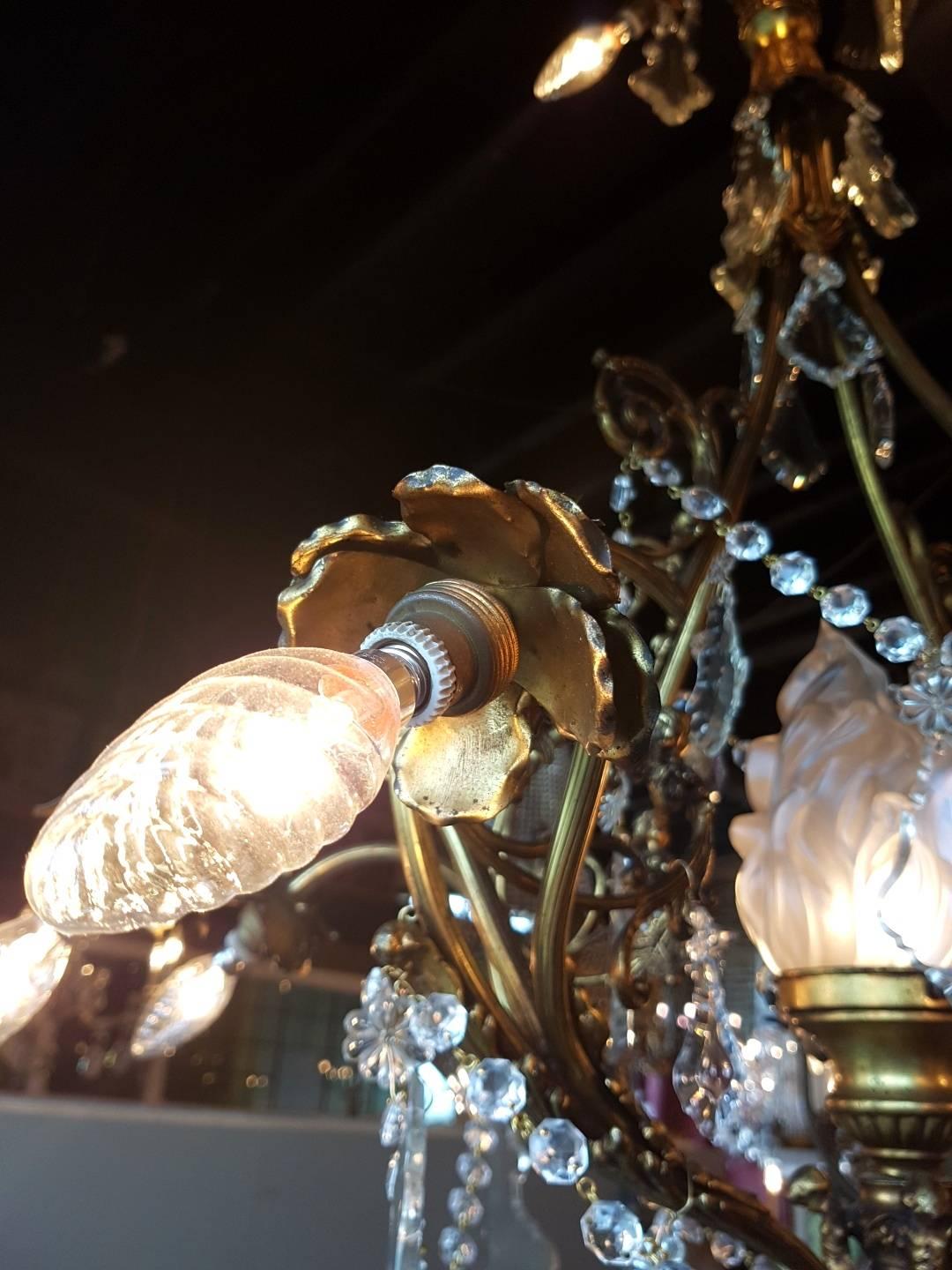 French Chandelier with Beautiful Details like Angels and Angel Faces For Sale 8