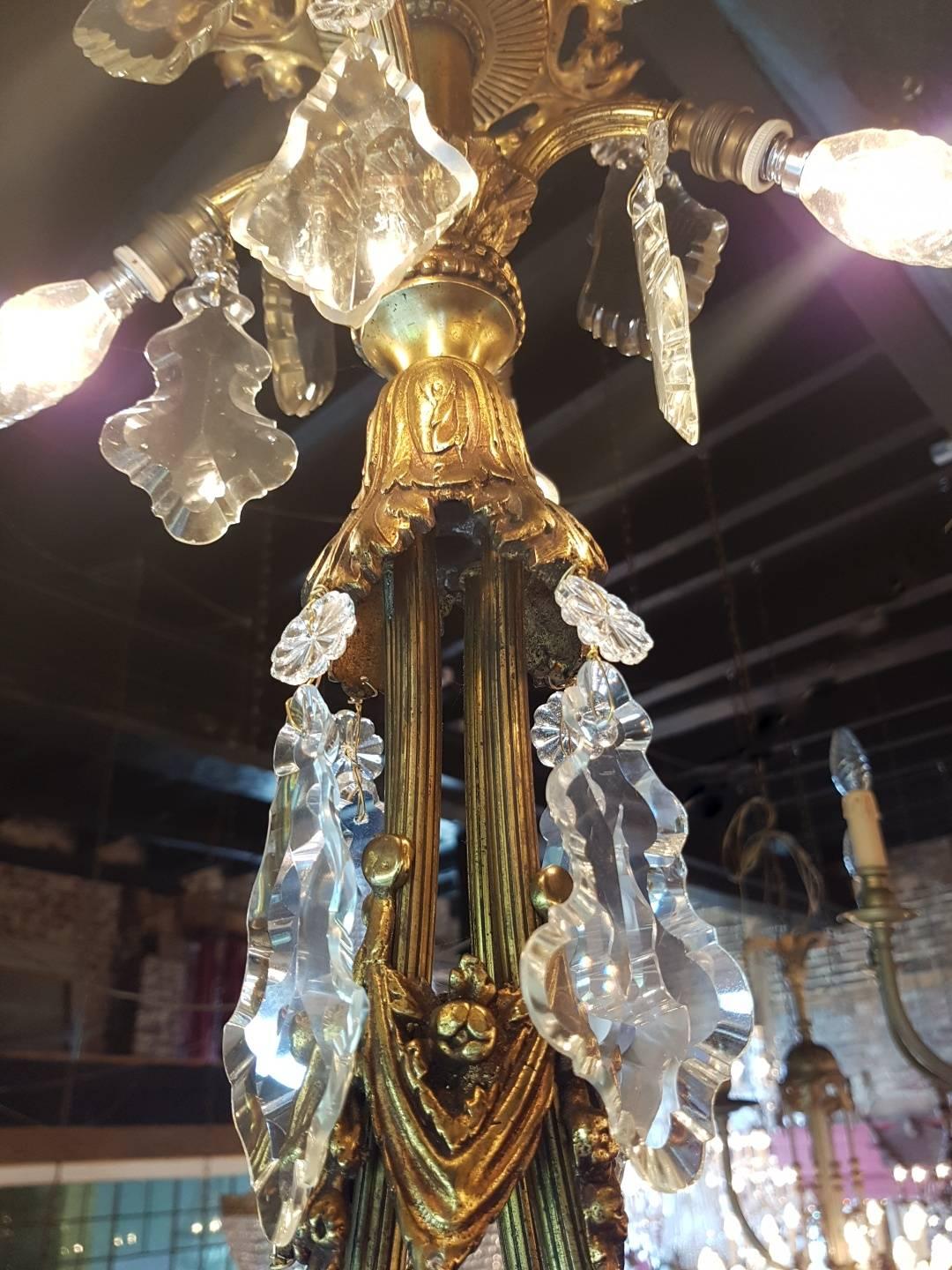 French Chandelier with Beautiful Details like Angels and Angel Faces For Sale 10